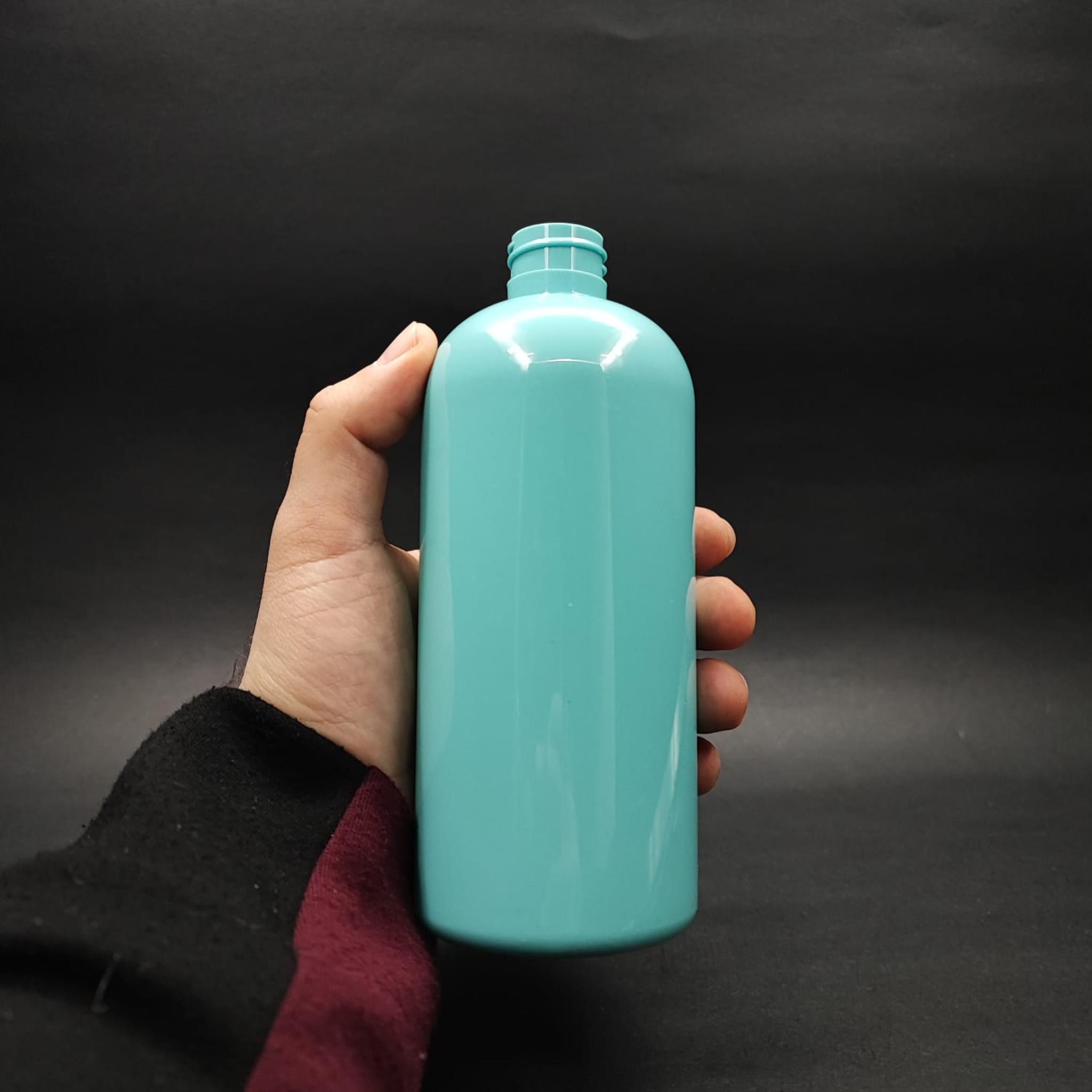 400 CC OVAL BOYUNLU SİLİNDİR PET ŞİŞE (30 GR) - KAPAKSIZ 24 AĞIZ - 400 ML PLASTİK ŞİŞE - TURKUAZ