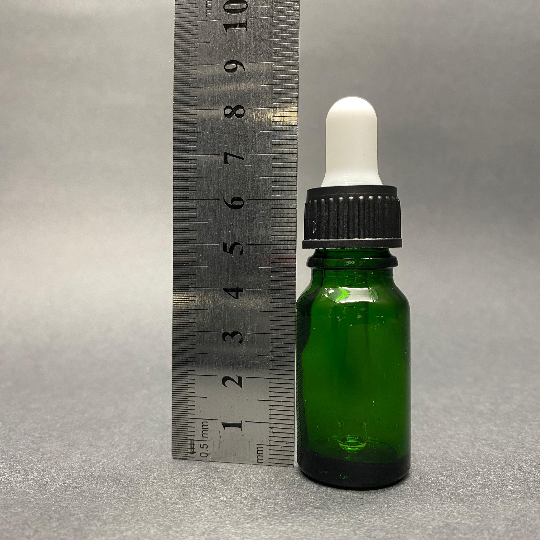 10 CC YEŞİL CAM DAMLALIKLI ŞİŞE - BEYAZ EMZİK - SİYAH PLASTİK KAPAK - 10 ML YEŞİL CAM DAMLALIKLI ŞİŞE