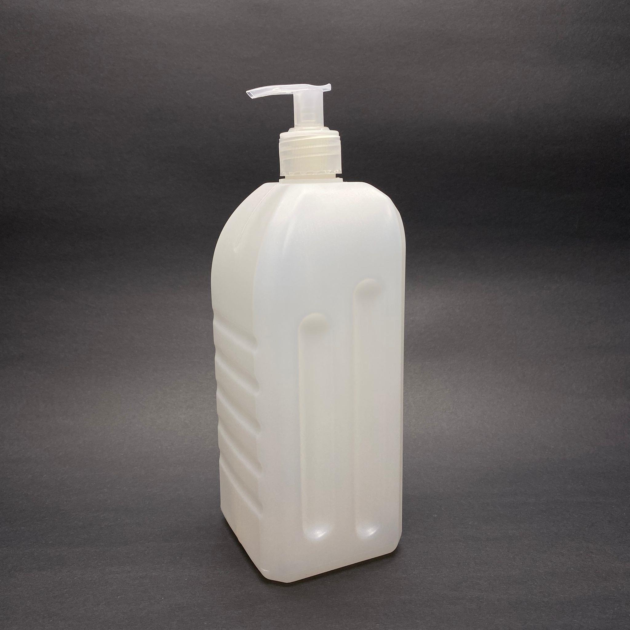 1000 CC POLİETİLEN DEZENFEKTAN ŞİŞESİ - ŞEFFAF SIVI SABUN POMPALI  - 1000 ML PLASTİK DEZENFEKTAN ŞİŞESİ