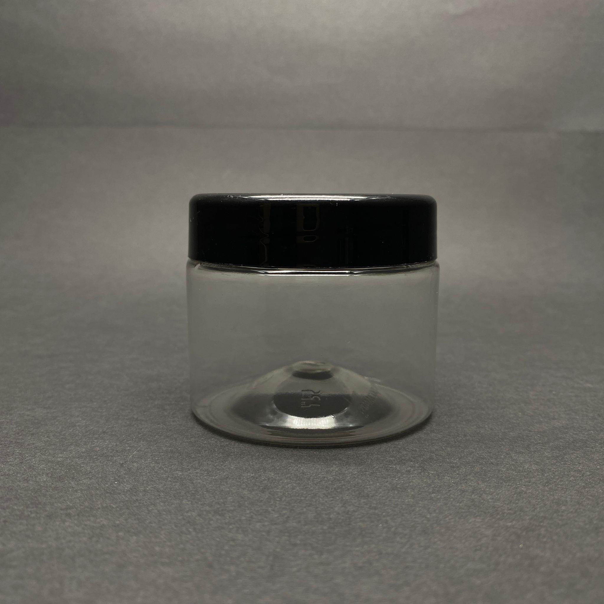 100 CC PET KAVANOZ - SİYAH PLASTİK KAPAKLI - 100 ML PLASTİK KAVANOZ