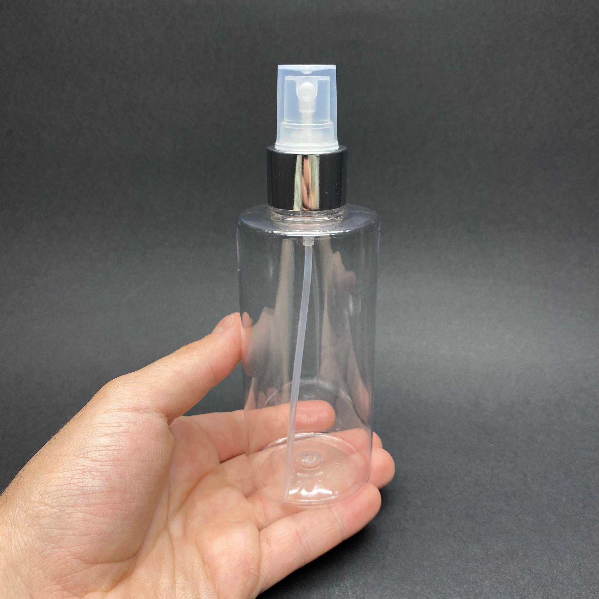 200 CC SİLİNDİR KESKİN KÜT MODEL SERT (25 GR) PET ŞİŞE - GÜMÜŞ METALİK SPREYLİ - AĞIZ ÇAPI 24 MM - ŞEFFAF