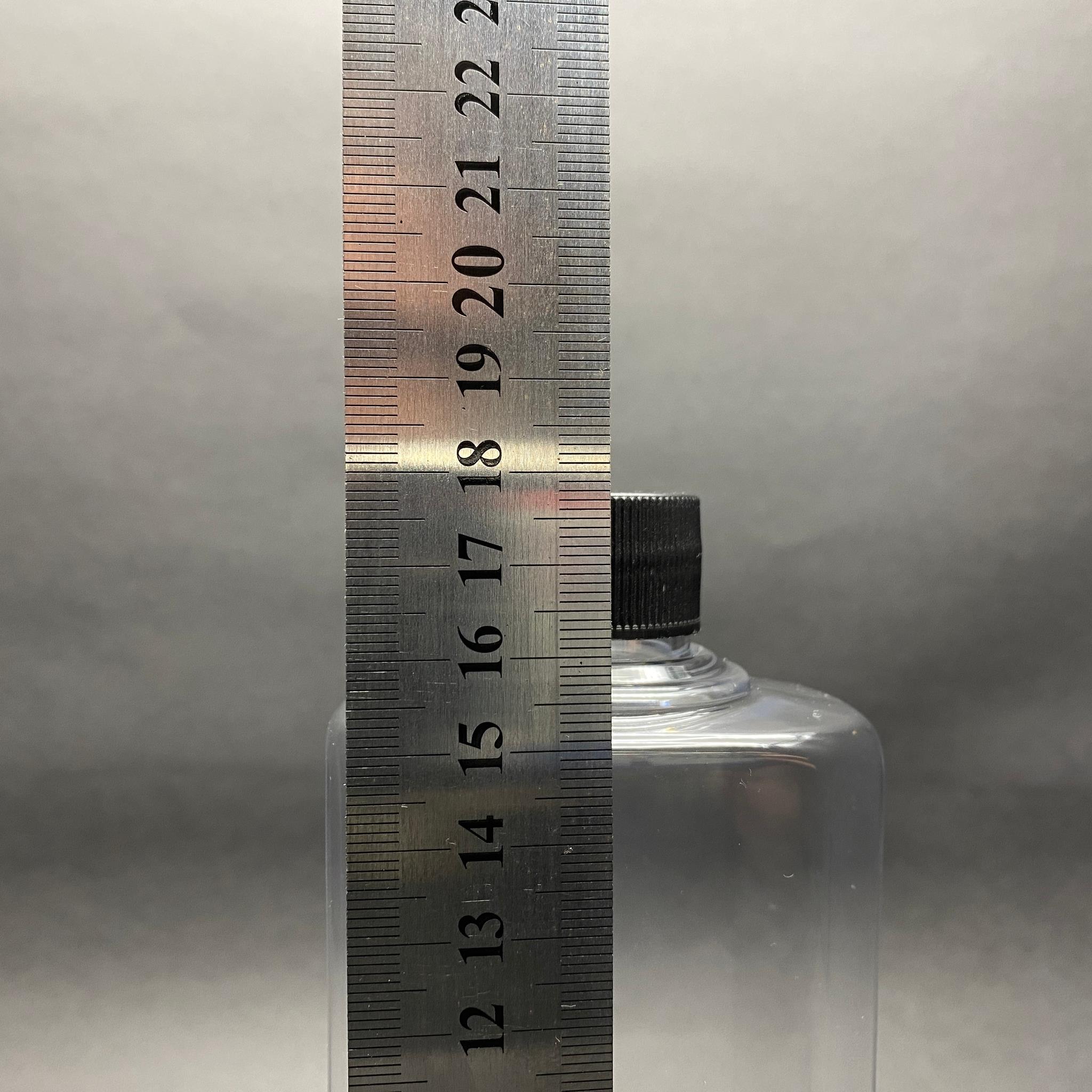 400 CC YASSI MODEL PET ŞİŞE - SİYAH KAPAKLI - 400 ML KAPAKLI PLASTİK ŞİŞE