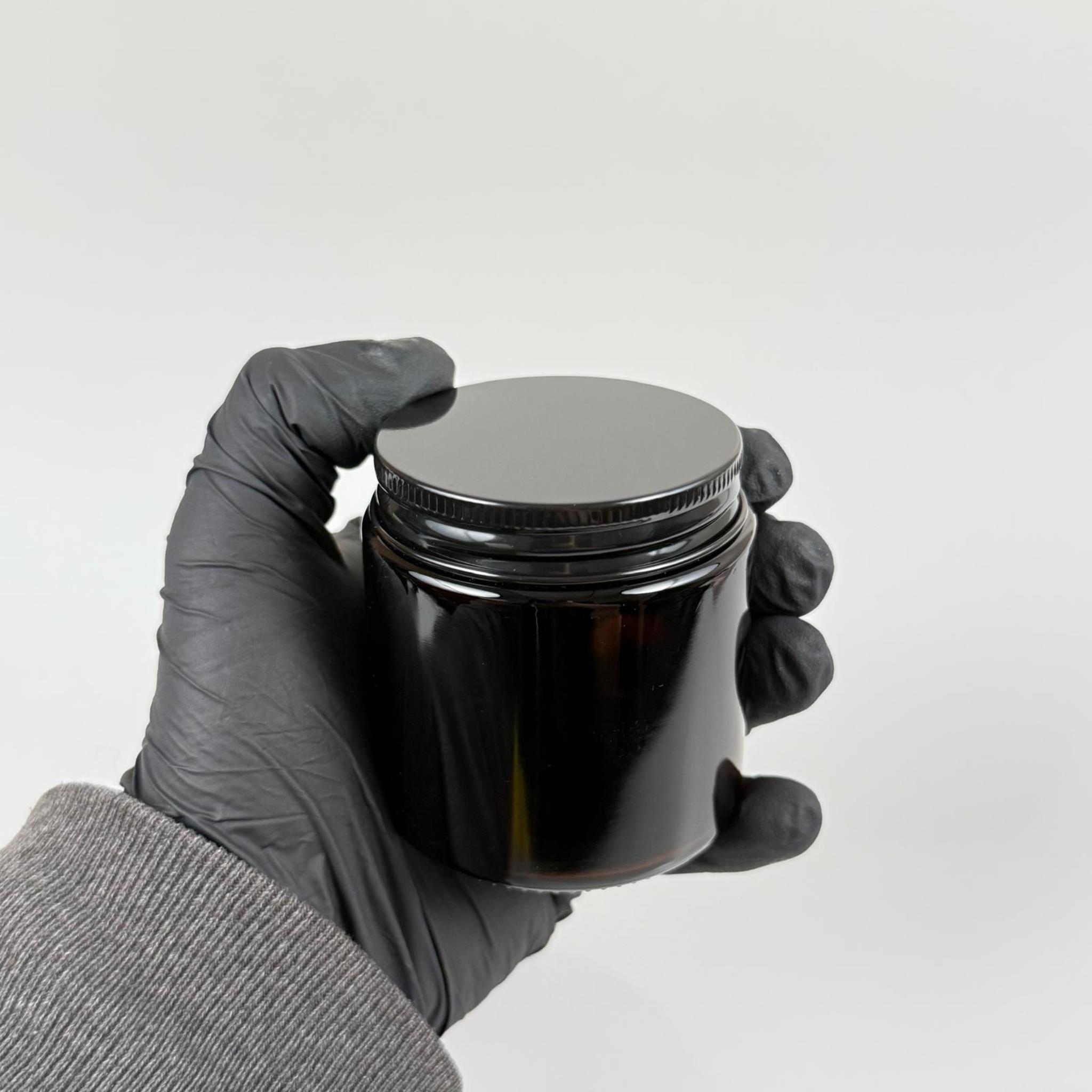 100 CC CAM AMBER KREM KAVANOZU - KÖPÜK CONTALI SIZDIRMAZ SİYAH METAL KAPAKLI  - 100 ML KAHVERENGİ KREM KAVANOZU - AMBER MUM KAVANOZU - MEDİKAL KAVANOZ - ORJİNAL AMBER (BOYAMA DEĞİL)