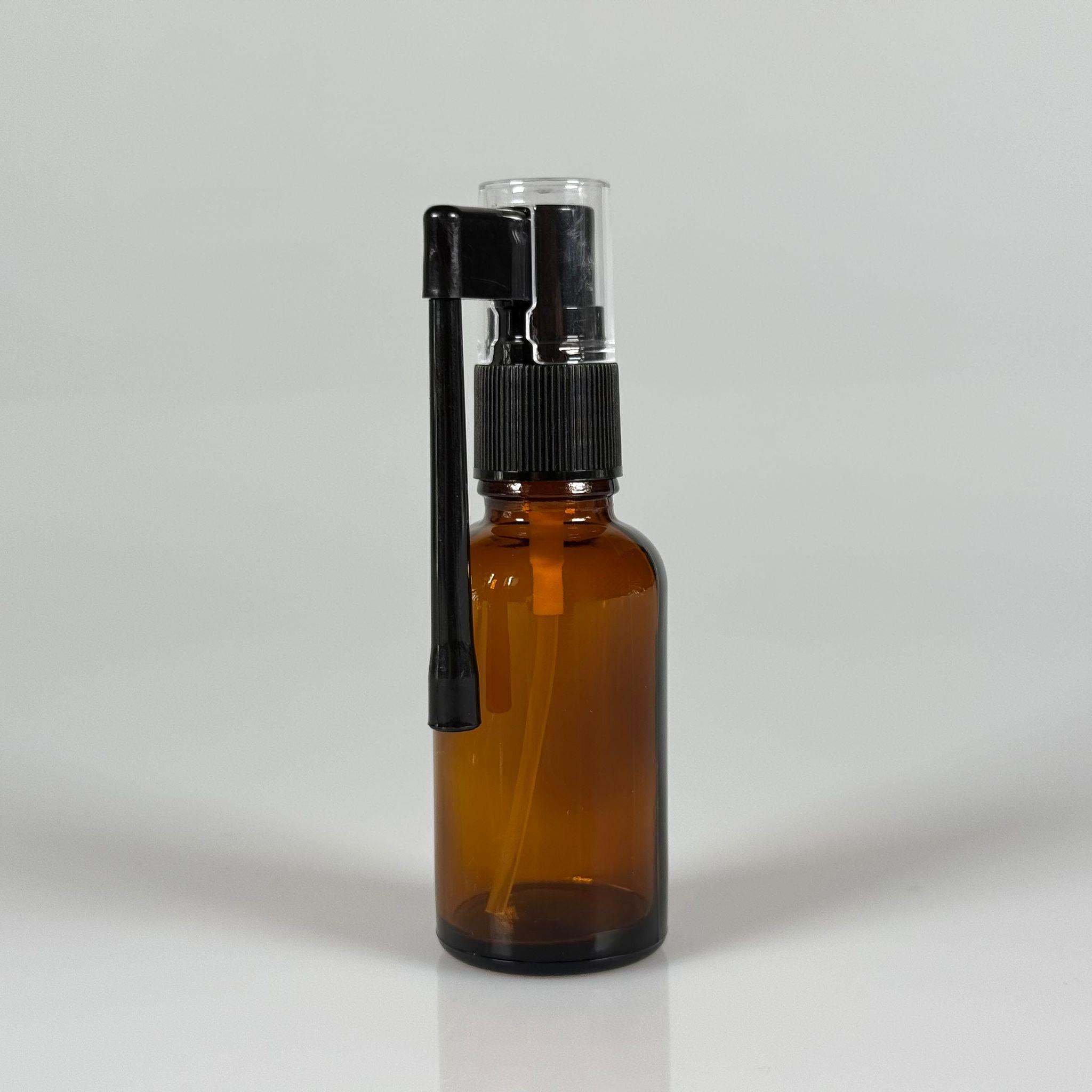 30 ml Farmasötik Plastik Uzun Nozullu Mist Oral Boğaz Spreyli Amber Kahverengi Cam Şişe - 30 CC SİYAH ORAL BOĞAZ SPREYLİ CAM ŞİŞE