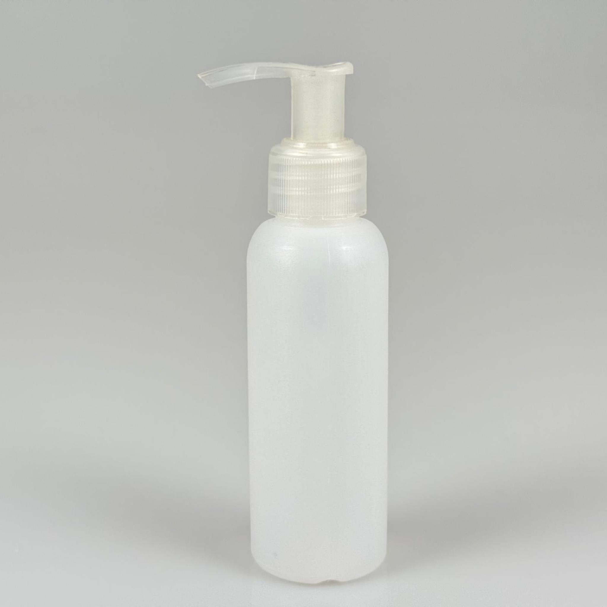 100 CC NATÜREL SERT POLİETİLEN ŞİŞE + ŞEFFAF POMPALI ( 24 MM ) - 100 ML ŞEFFAF POMPALI SERT POLİETİLEN ŞİŞE (YOĞUN KIVAMLI SIVILARDA TIKANMAZ)