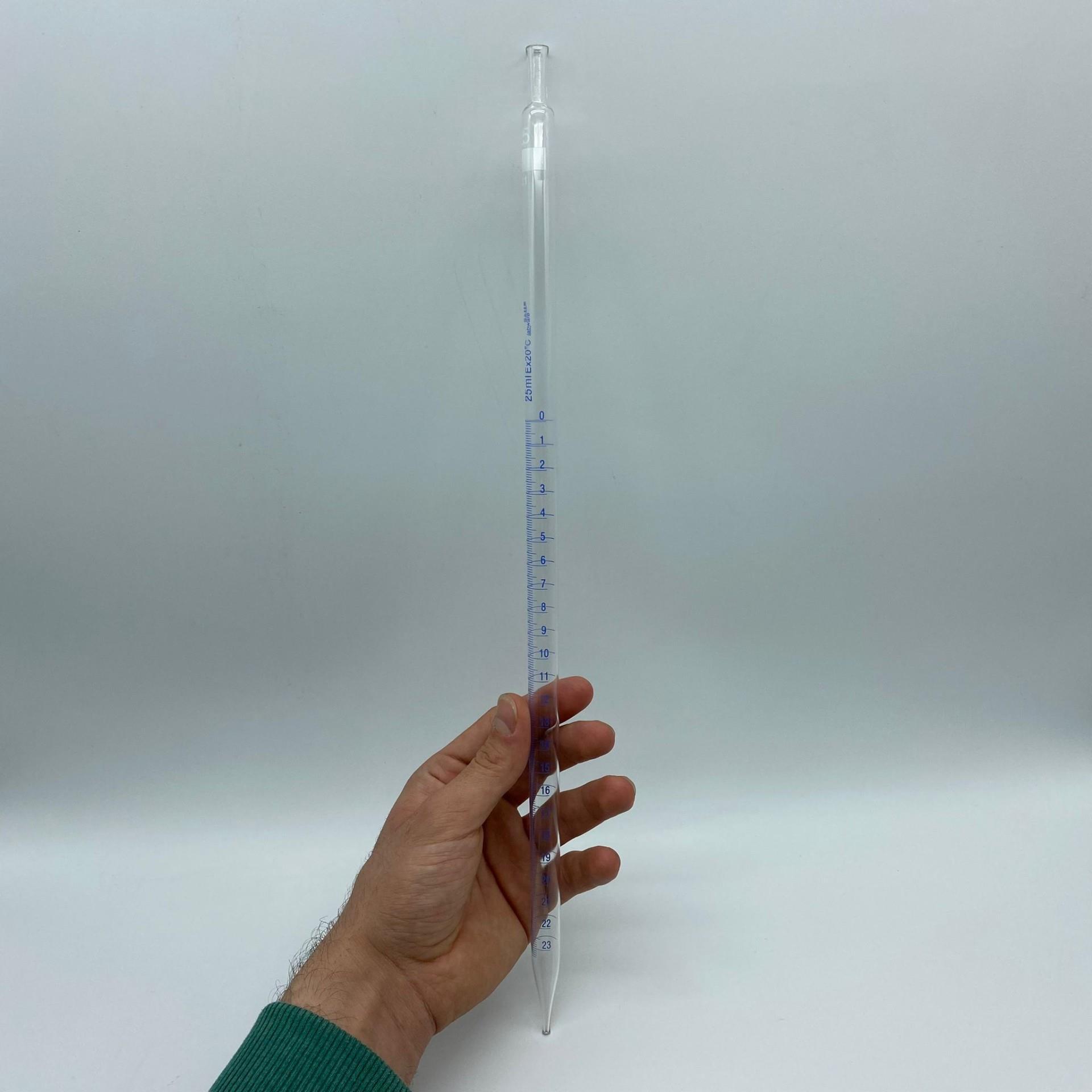 CAM PİPET 25 CC - DERECELİ CAM PİPET 25 ML