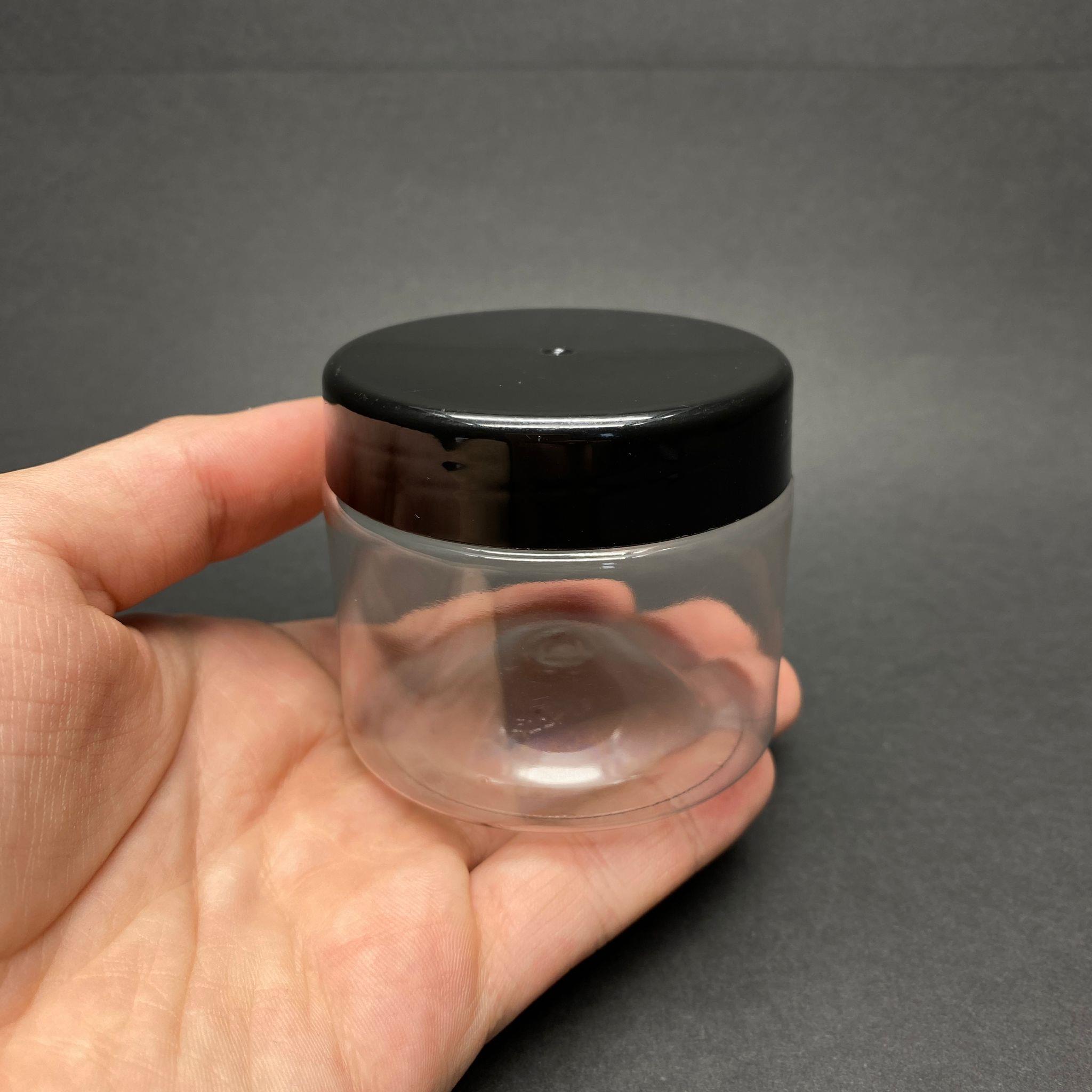 100 CC PET KAVANOZ - SİYAH PLASTİK KAPAKLI - 100 ML PLASTİK KAVANOZ