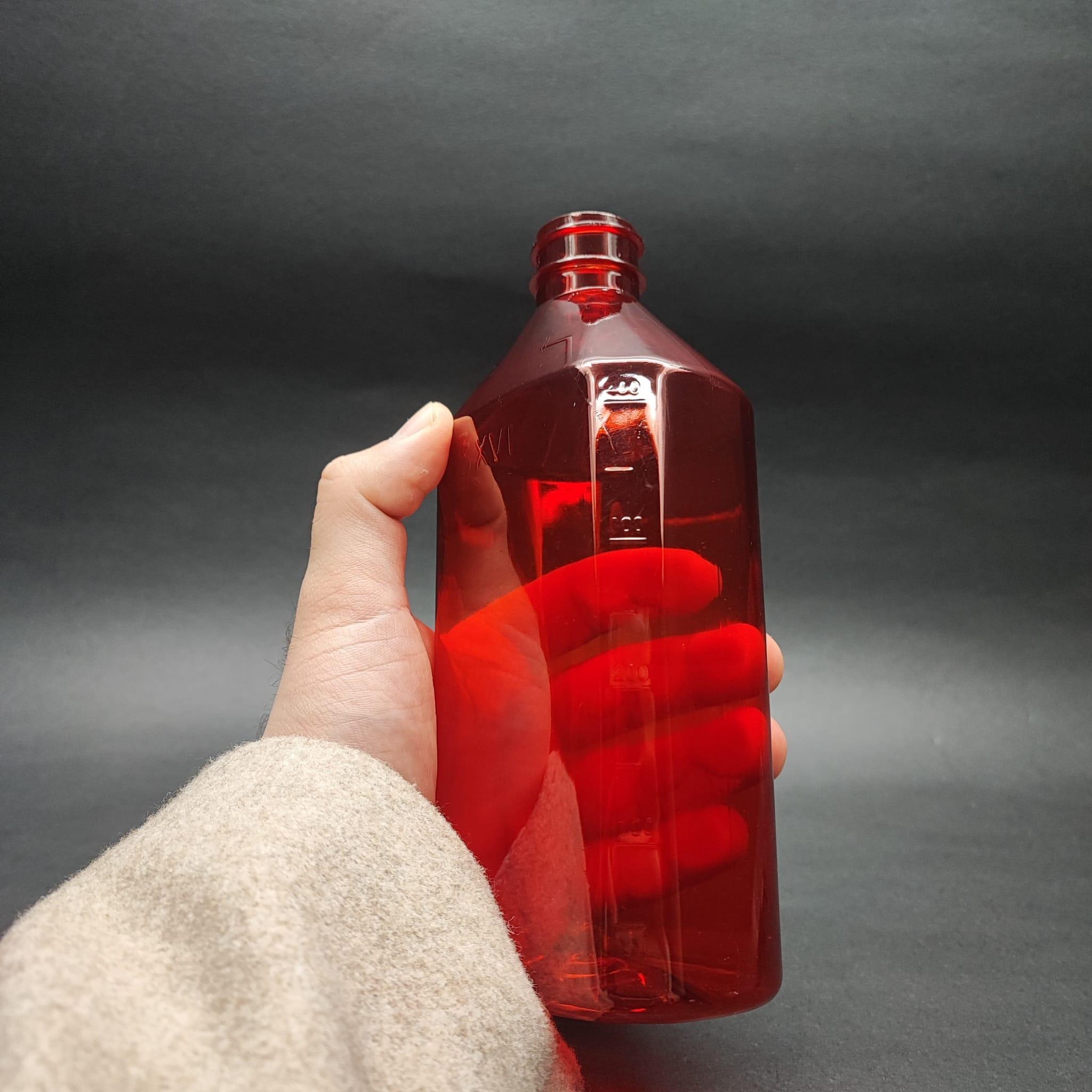 400 CC ÖLÇEKLİ PET ŞİŞE - 28 AĞIZ - 400 ML VE OZ ÖLÇÜLÜ KIRMIZI PET ŞİŞE