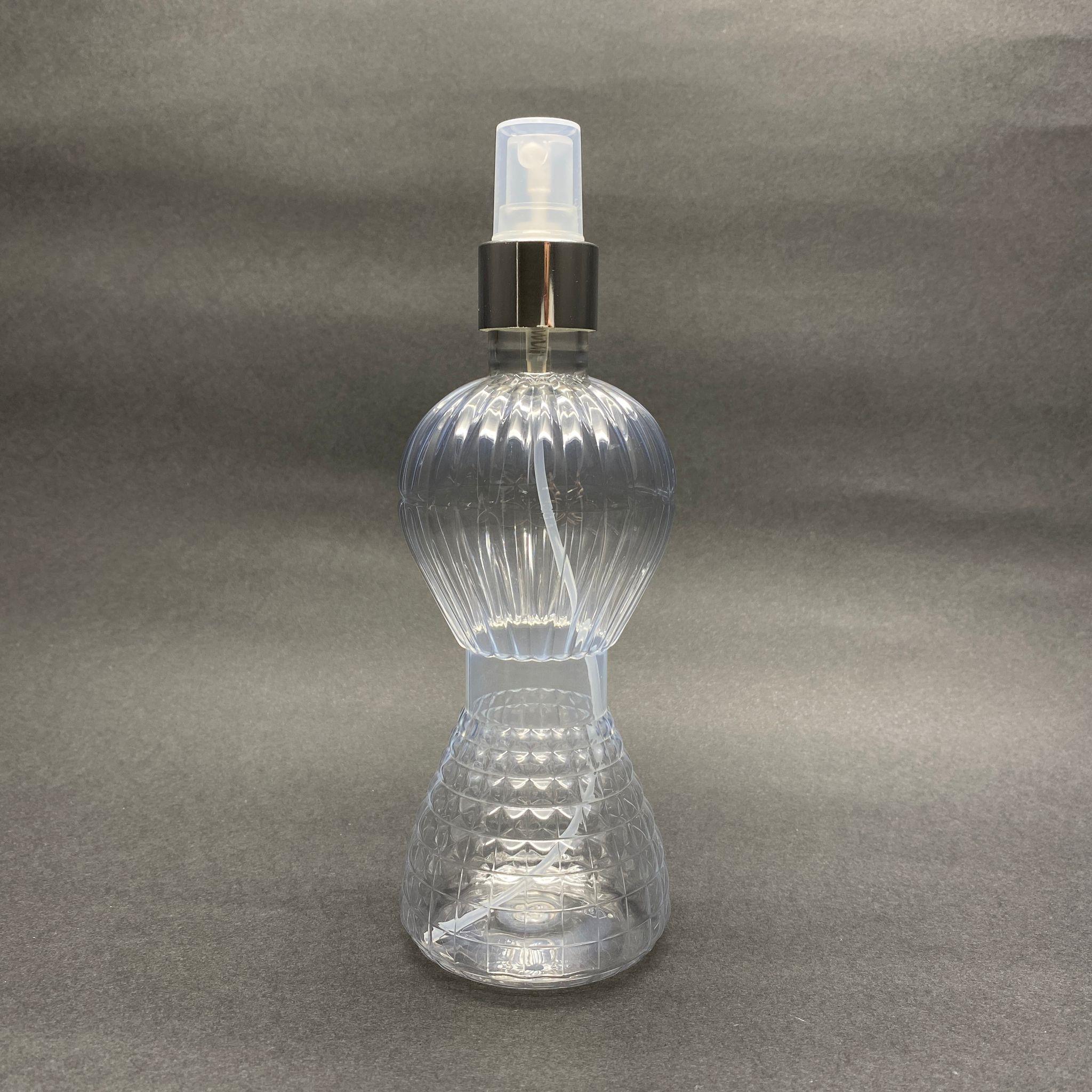 300 CC PIRLANTA MODEL PET ŞİŞE - GÜMÜŞ SPREYLİ - 300 ML SPREYLİ PLASTİK ŞİŞE