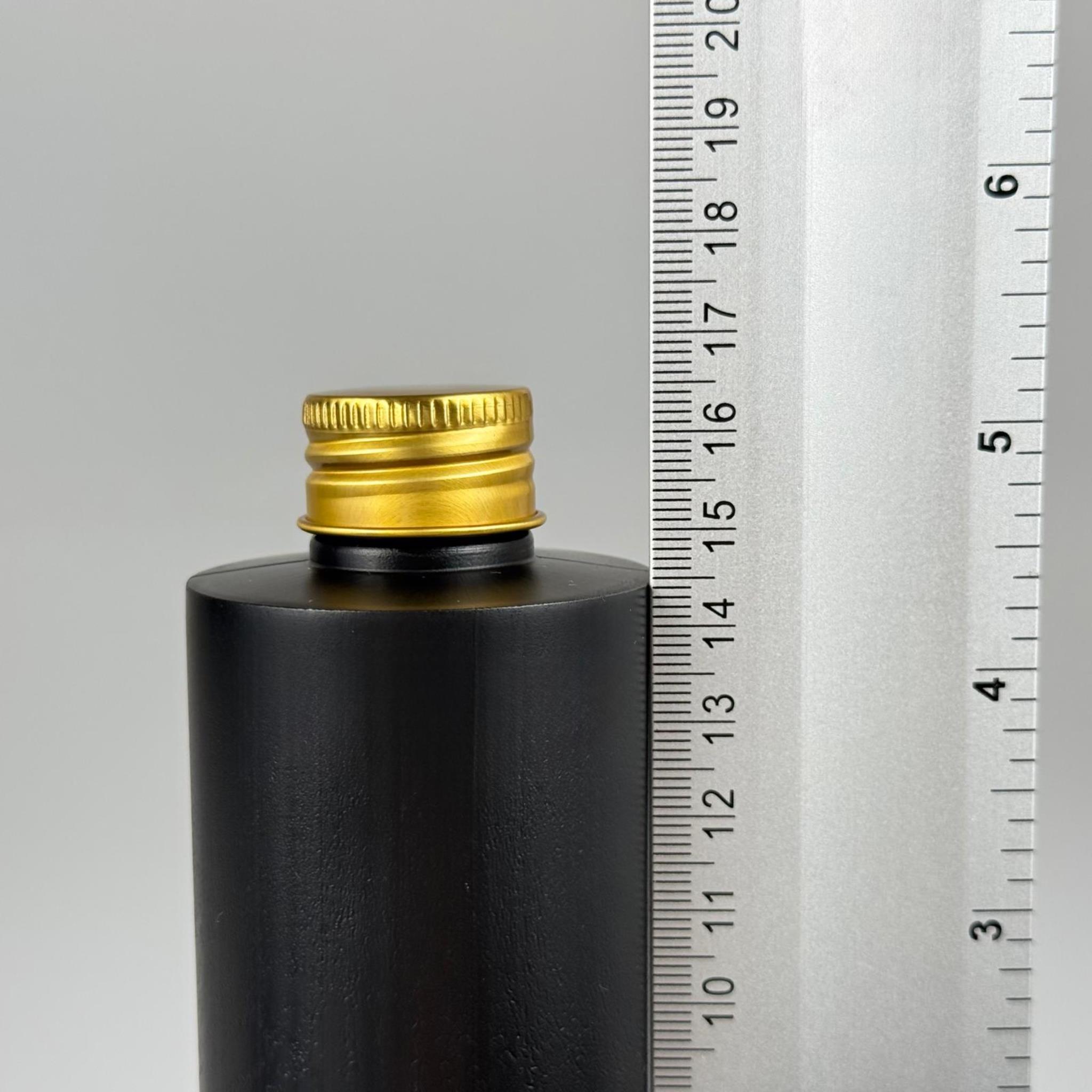 250 CC SİYAH SİLİNDİR MODEL MAT SERT POLİETİLEN ASETON ŞİŞESİ (24 AĞIZ) + KÖPÜK CONTALI GOLD METAL ALÜMİNYUM KAPAK + KOLONYA TIPALI TAKIM - 250 ML KAPAKLI POLİETİLEN ŞİŞELER