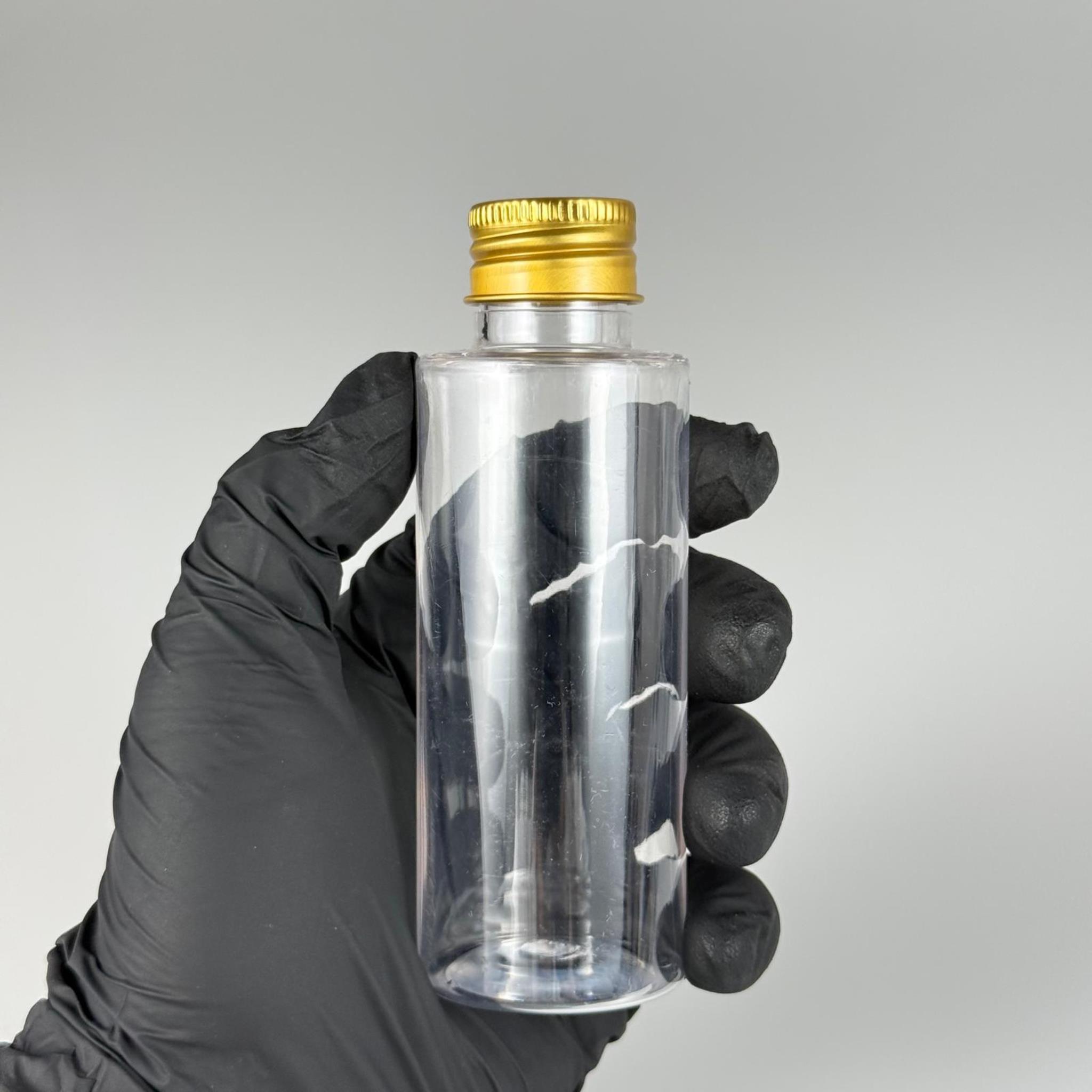 100 CC SİLİNDİR KESKİN KÜT MODEL SERT (17 GR) PET KOLONYA ŞİŞESİ 24 AĞIZ + KÖPÜK CONTALI GOLD METAL ALÜMİNYUM KAPAK TAKIM - 100 ML KAPAKLI PLASTİK ŞİŞELER