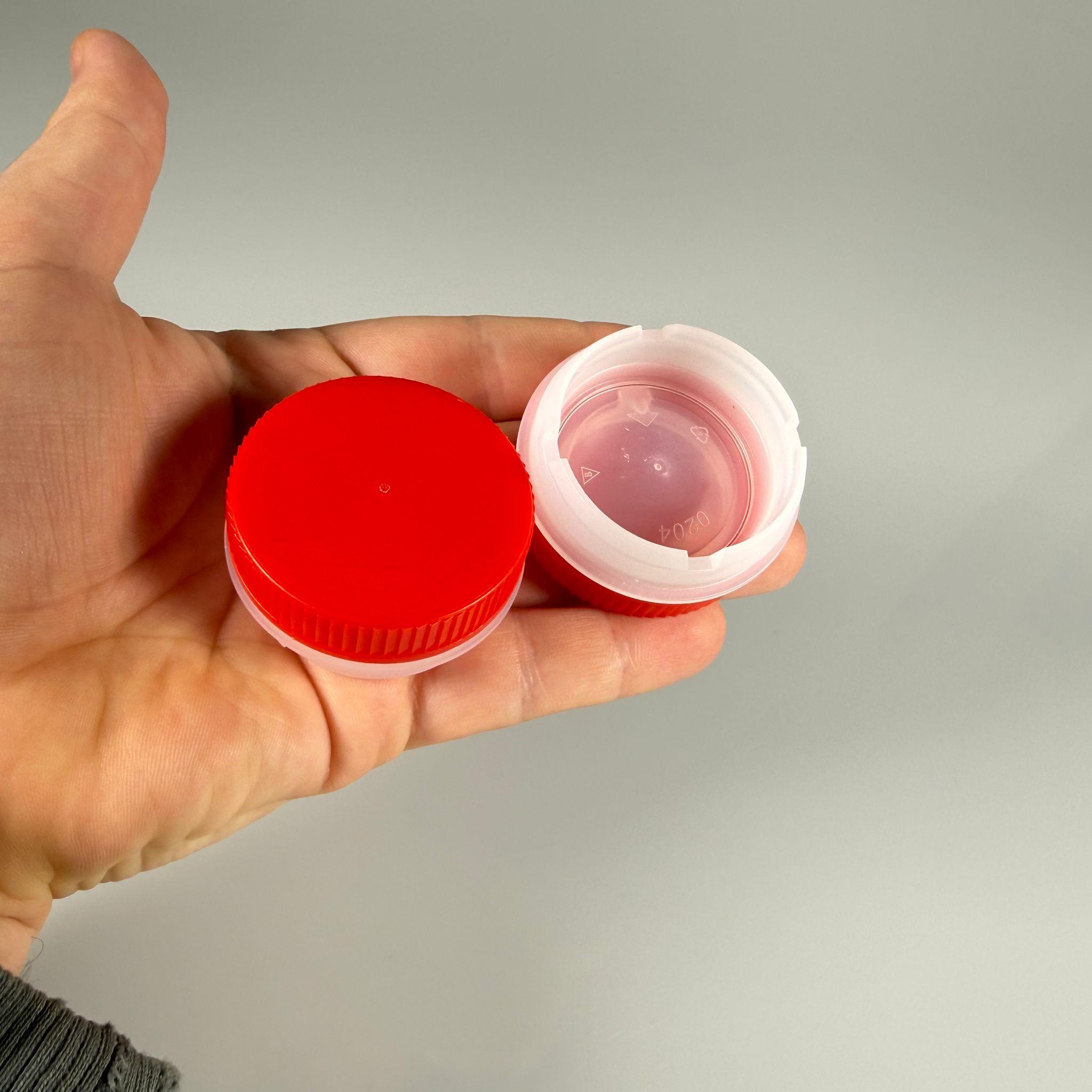 42 MM KIRMIZI TENEKE KAPAK - (42 MM DELME ÇAPI OLAN TENEKELER İÇİN VİDALI TENEKE KAPAĞI) VUP / SK43 BERİCAP