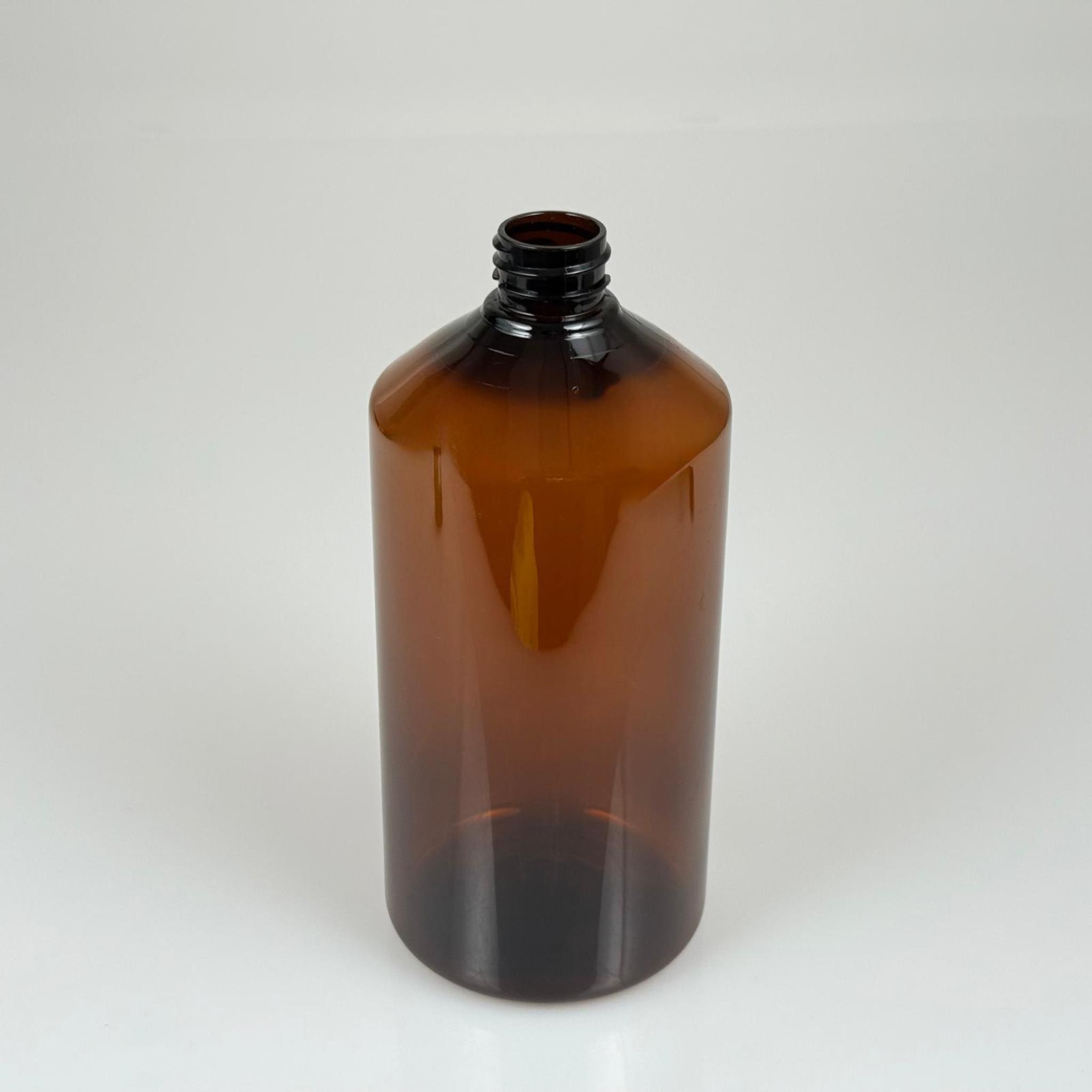 1000 CC AMBER SERT PLASTİK ŞİŞE KAPAKSIZ (28 AĞIZ) - KALIN (45 GR)