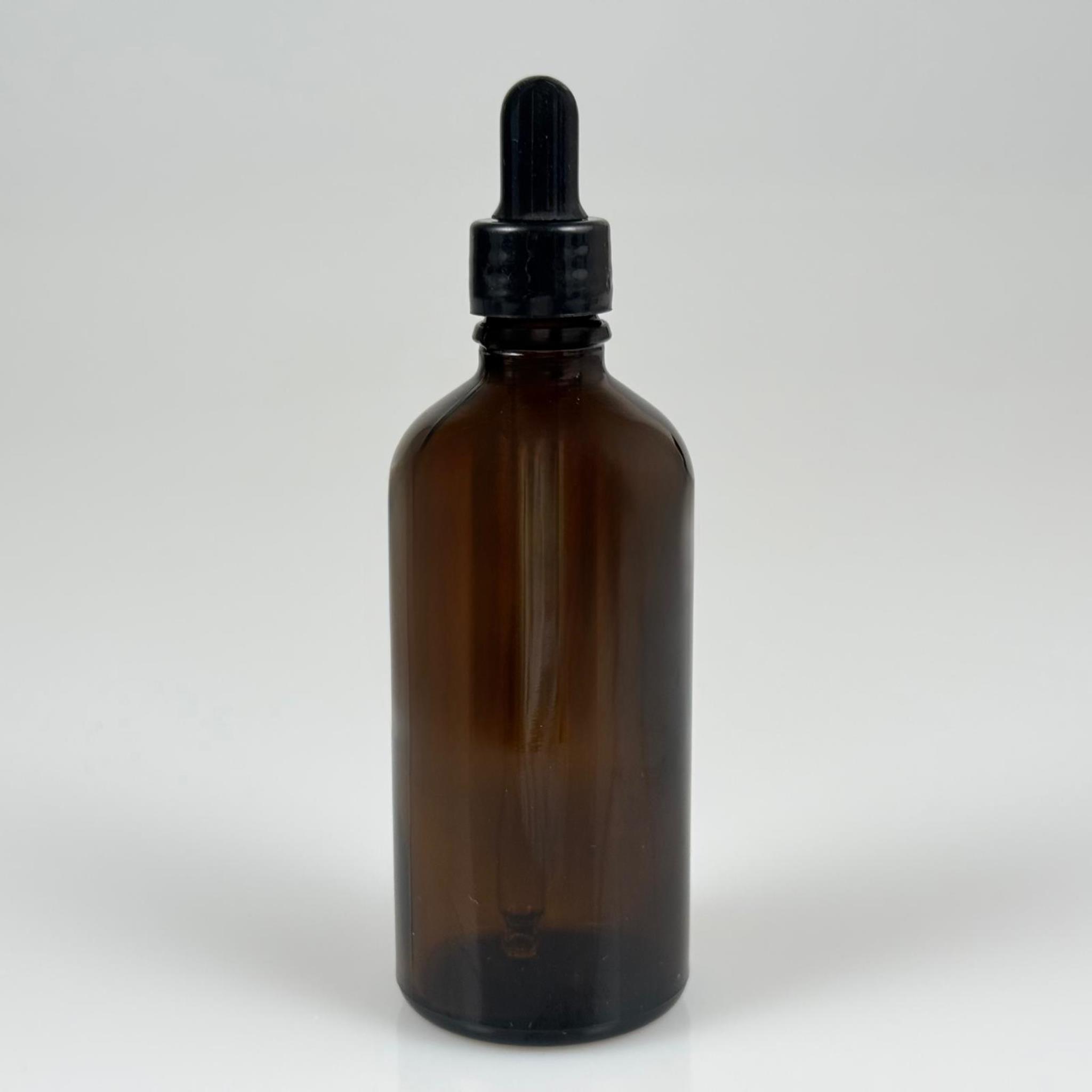 100 CC AMBER CAM DAMLALIKLI ŞİŞE - SİYAH EMZİK + SİYAH DÜZ KAPAK + CAM PİPET TAKIM - 100 ML KAHVERENGİ DAMLALIKLI ŞİŞE SETİ