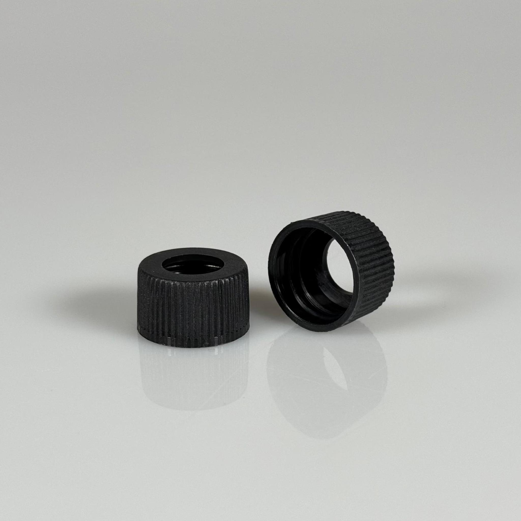 18 MM DELİKLİ PLASTİK KAPAK SİYAH (DAMLALIK İÇİN)