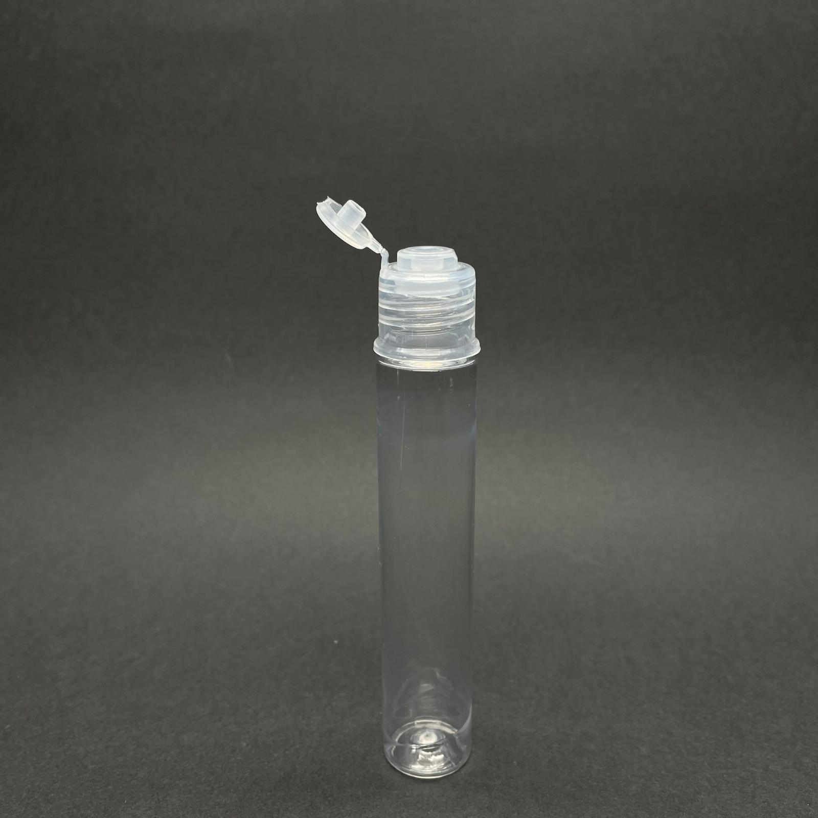 30 CC TÜP ŞİŞE PLASTİK - ŞEFAF FLİPTOP KAPAKLI AKITICI KAPAKLI - 30 ML PET KALEM PARFÜM ŞİŞESİ - ŞEFFAF