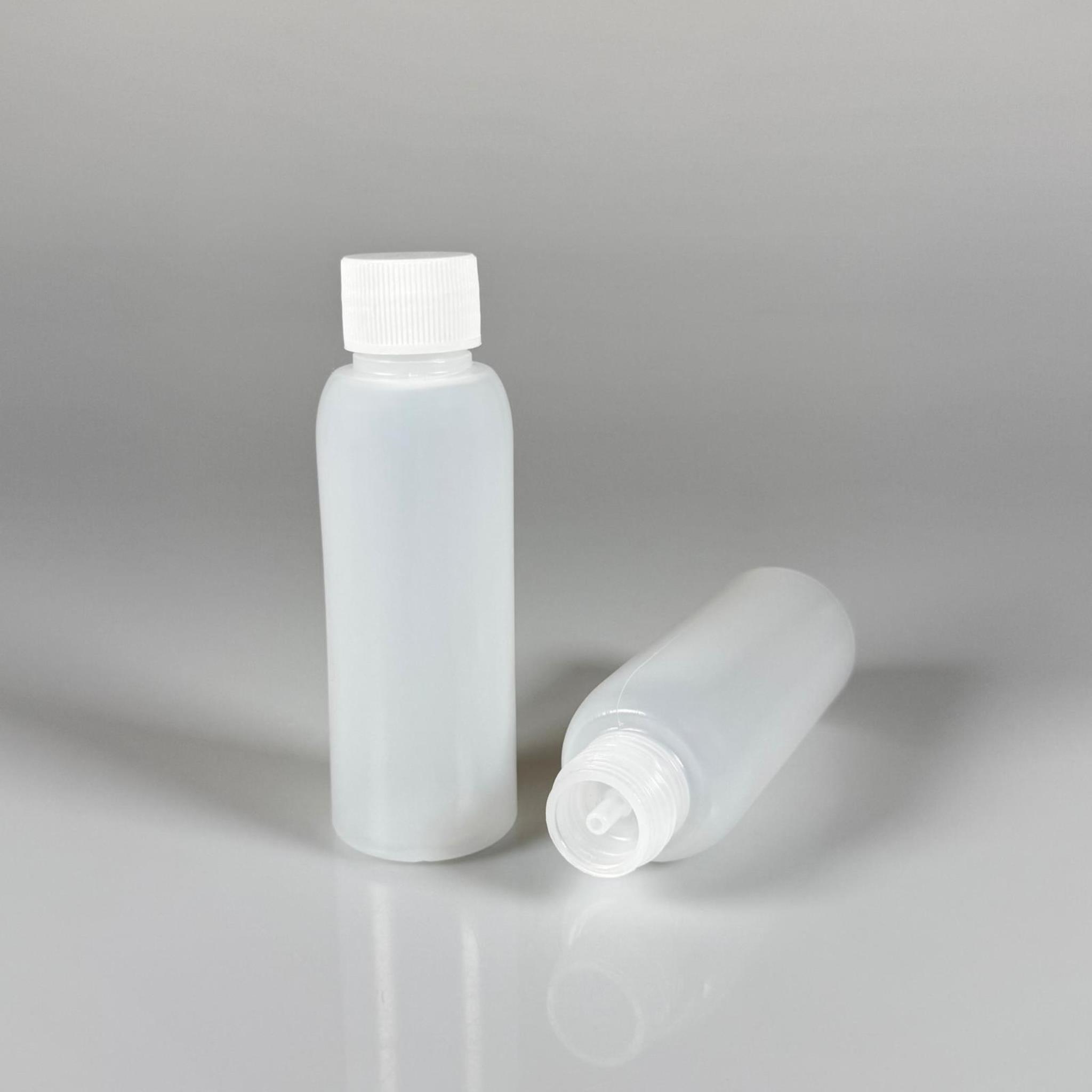 100 ML SIKILABİLİR YUMUŞAK PE POLİETİLEN PLASTİK ŞİŞE - CONTALI BEYAZ KAPAKLI ASETON KOLONYA TIPALI - 100 cc sos, yağ, kartuş, mürekkep vb için boş şişeler