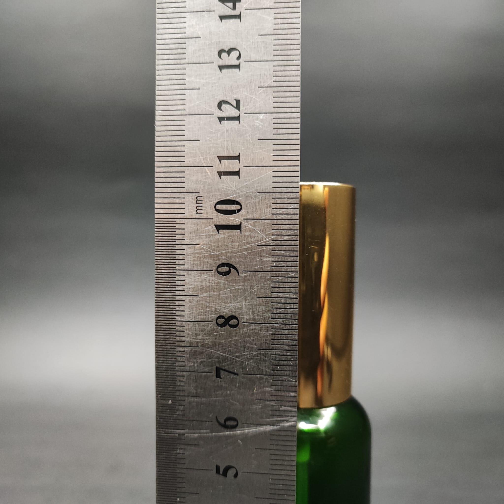 30 ML LÜKS VİDALI VALF ÇEVİRME PARFÜM ŞİŞELERİ - 30 CC YEŞİL CAM ŞİŞE - GOLD METAL SPREYLİ KAPAKLI SET