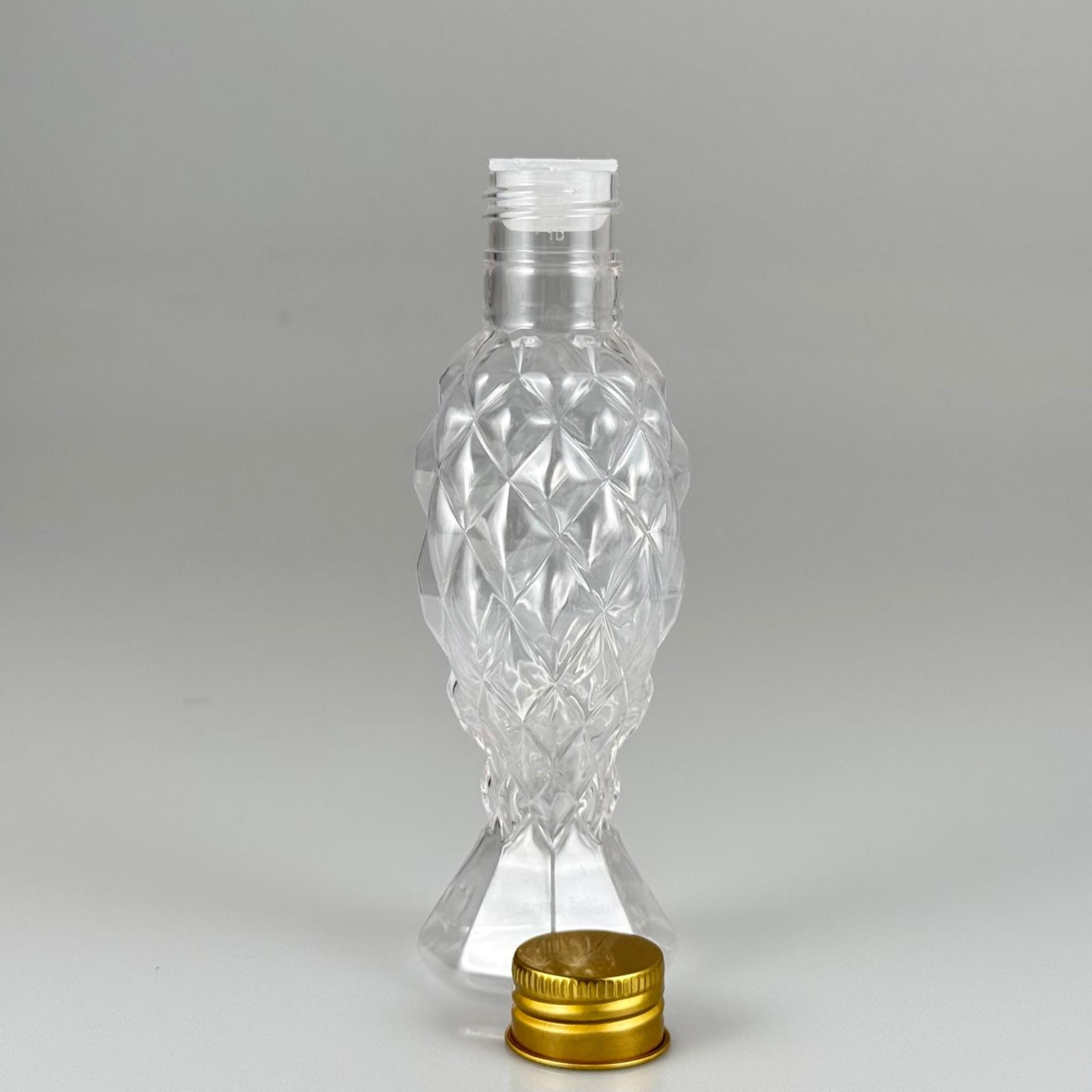 100 CC CAMPET BALIKSIRTI PET KOLONYA ŞİŞESİ (24 AĞIZ) + KÖPÜK CONTALI GOLD METAL ALÜMİNYUM KAPAK + KOLONYA TIPALI TAKIM - 100 ML KAPAKLI CAMPET PALSTİK ŞİŞELER