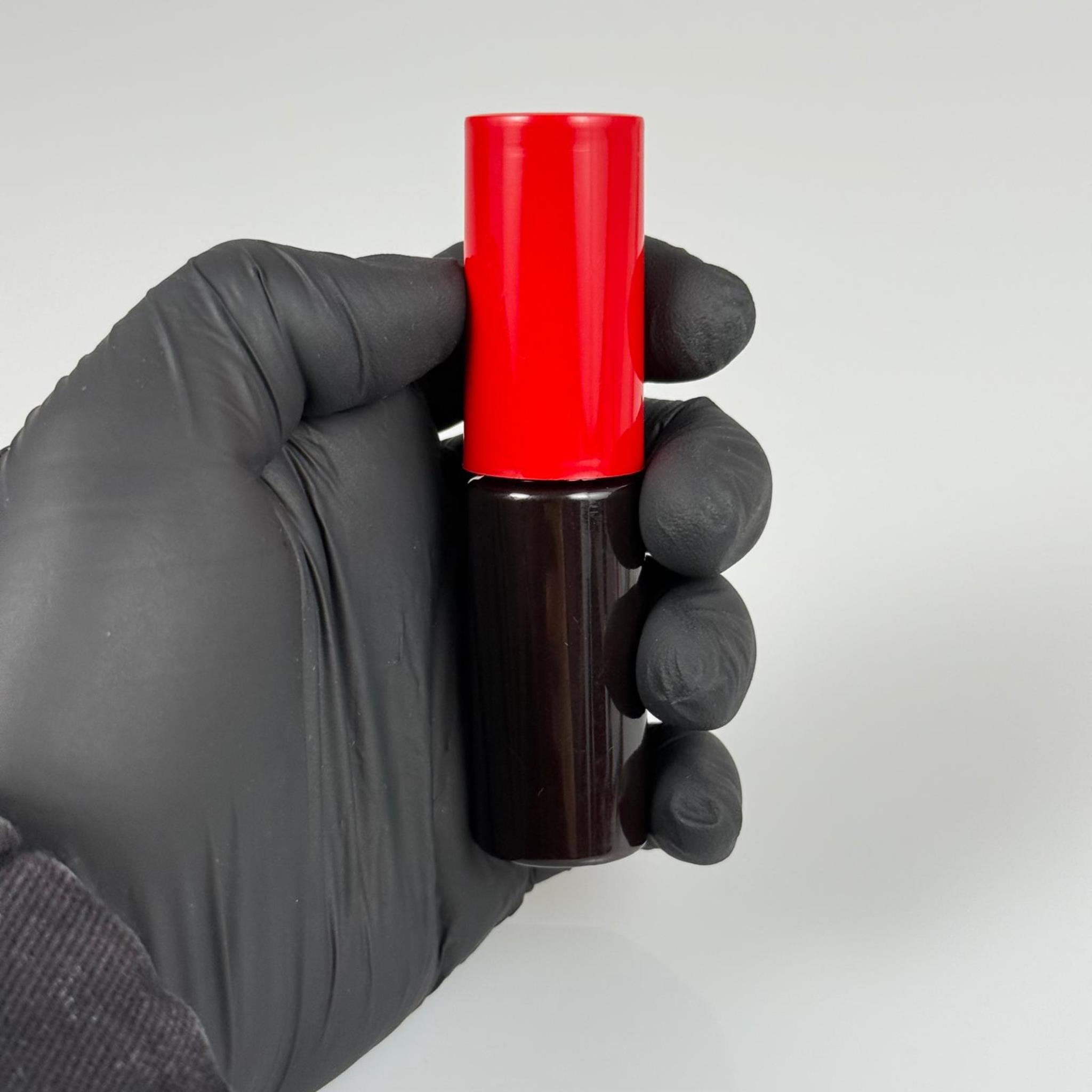 15 CC AMBER PARFÜM ŞİŞESİ PLASTİK - SİYAH SPREY + KIRMIZI KAPAK - 15 ML PARFÜM ŞİŞESİ PET