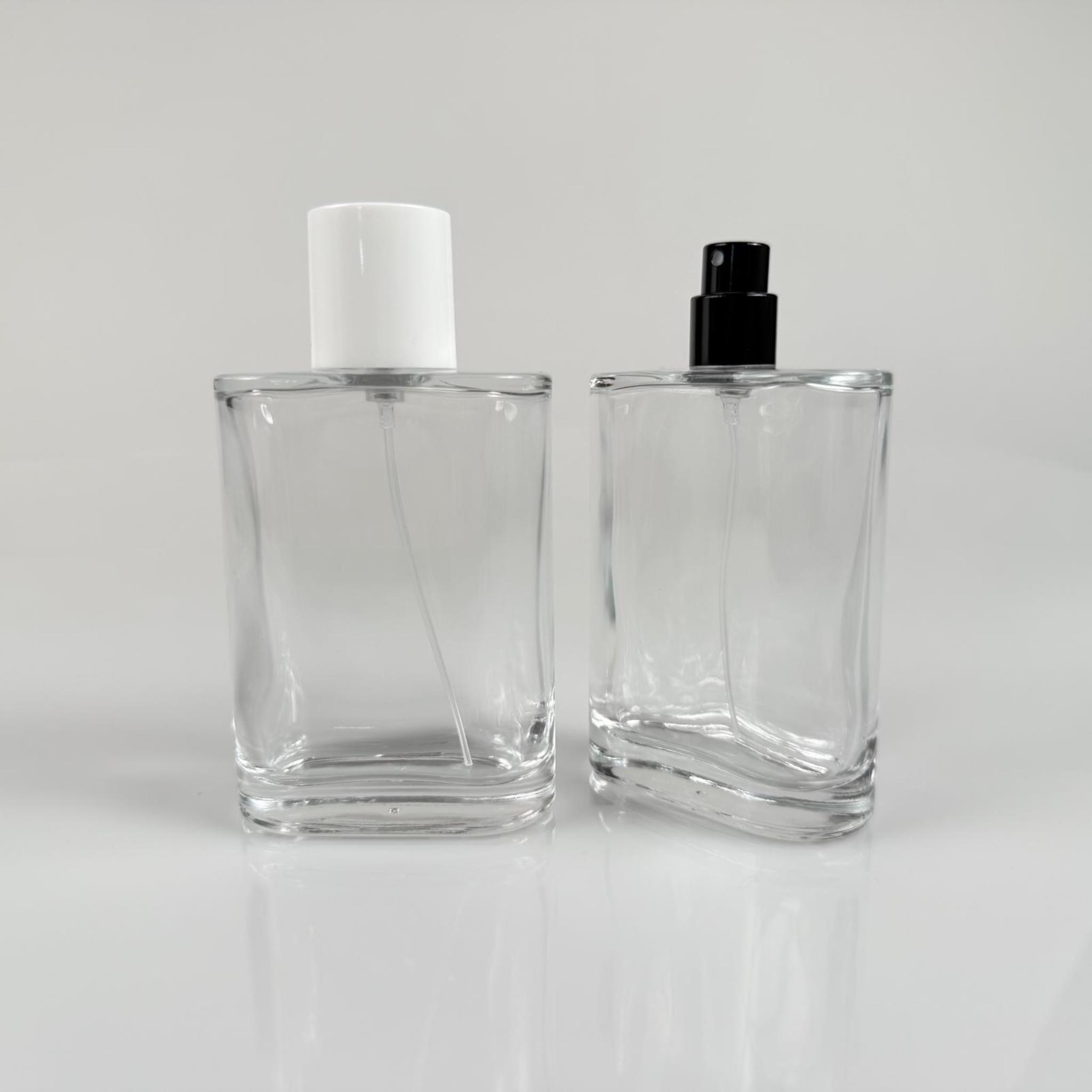 100 ML YASSI MODEL CEO PARFÜM ŞİŞESİ - SİYAH METAL SPREYLİ + BEYAZ KAPAKLI (AĞIZ 15 MM GEÇME KOLAY KAPAMA)