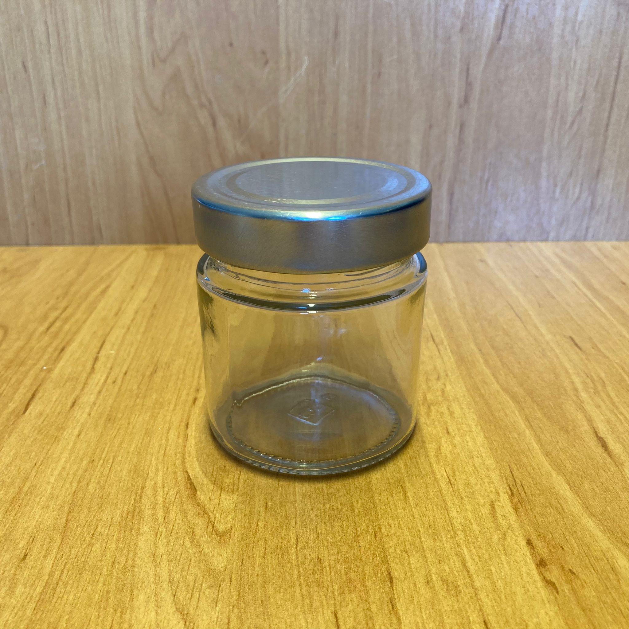 255 CC ALMAN KAVANOZ - GÜMÜŞ METAL KAPAKLI - 255 ML DERİN KAPAKLI CAM KAVANOZ