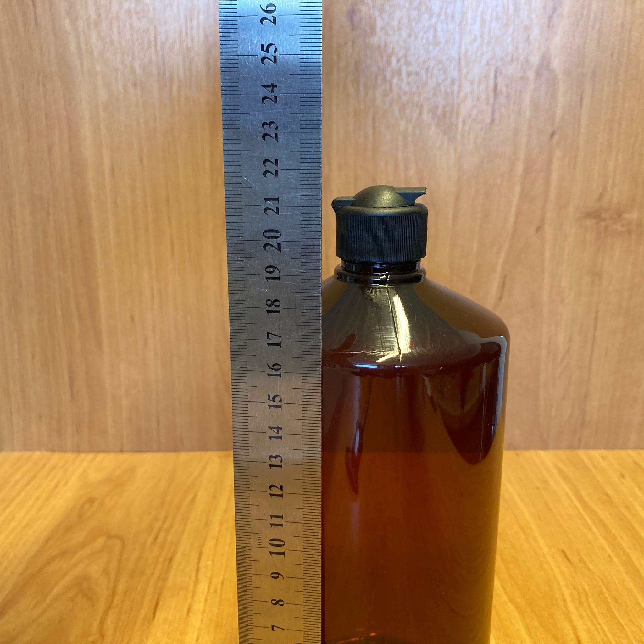 1000 CC AMBER PLASTİK ŞİŞE - SİYAH AKITICILI FLİPTOP KAPAKLI - 1000 ML KAHVERENGİ BOŞ PLASTİK ŞİŞE - AÇILIR KAPANIR KAPAKLI - KALIN (45 GR)