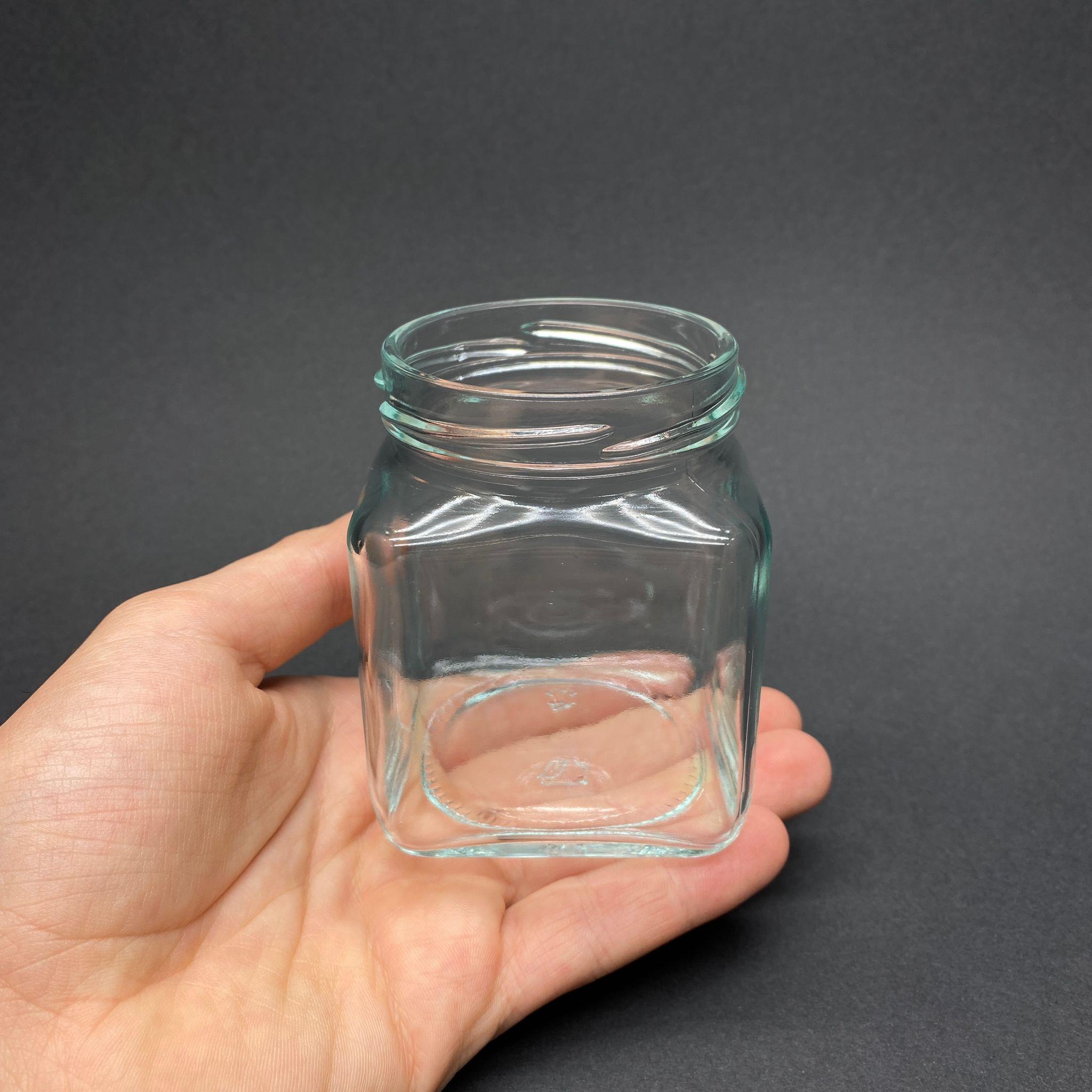 250 CC CAM KARE KAVANOZ (63 AĞIZ) - 250 ML KÖŞELİ KAVANOZ - KAPAKSIZ