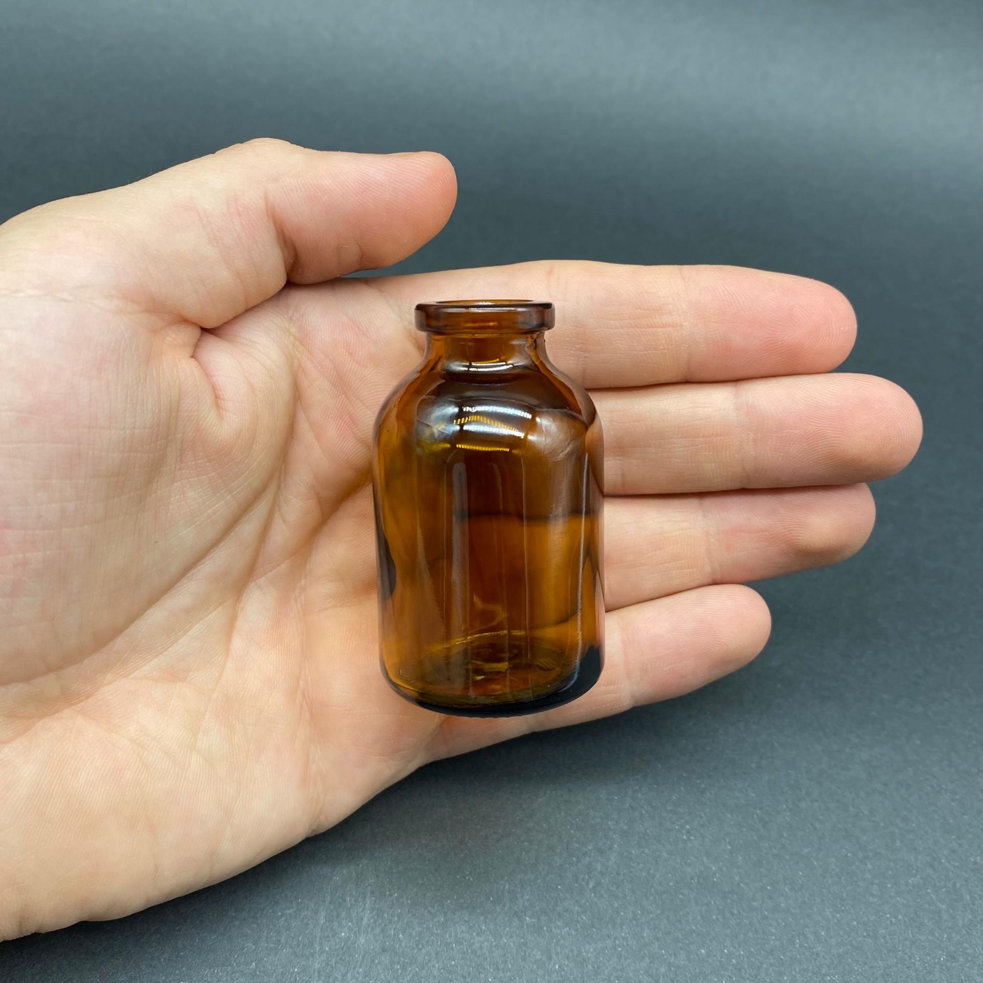 25 CC CAM AMBER PENİSİLİN ŞİŞE - 25 ML KAHVERENGİ FLAKON ŞİŞE