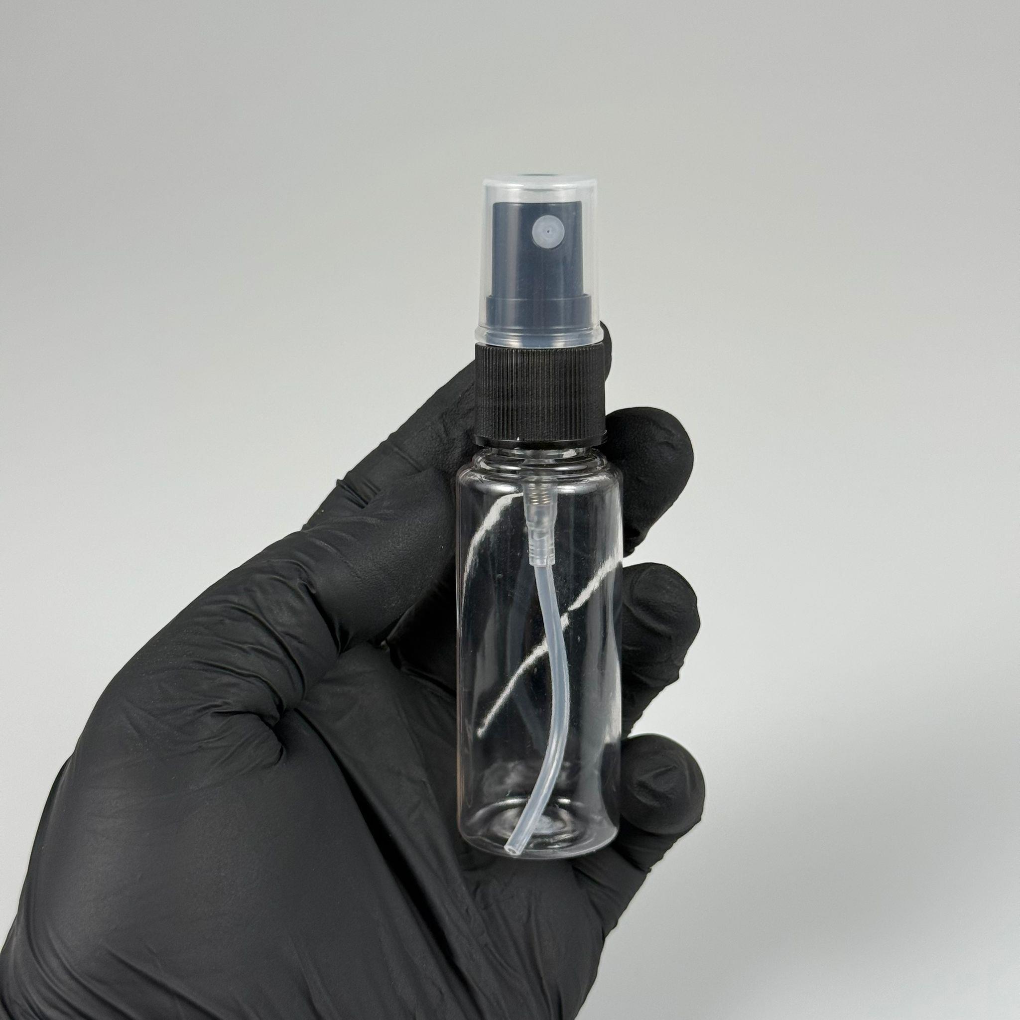30 CC ŞEFFAF PET ŞİŞE - SİYAH SPREYLİ TESTER 30 ML PLASTİK ŞİŞE