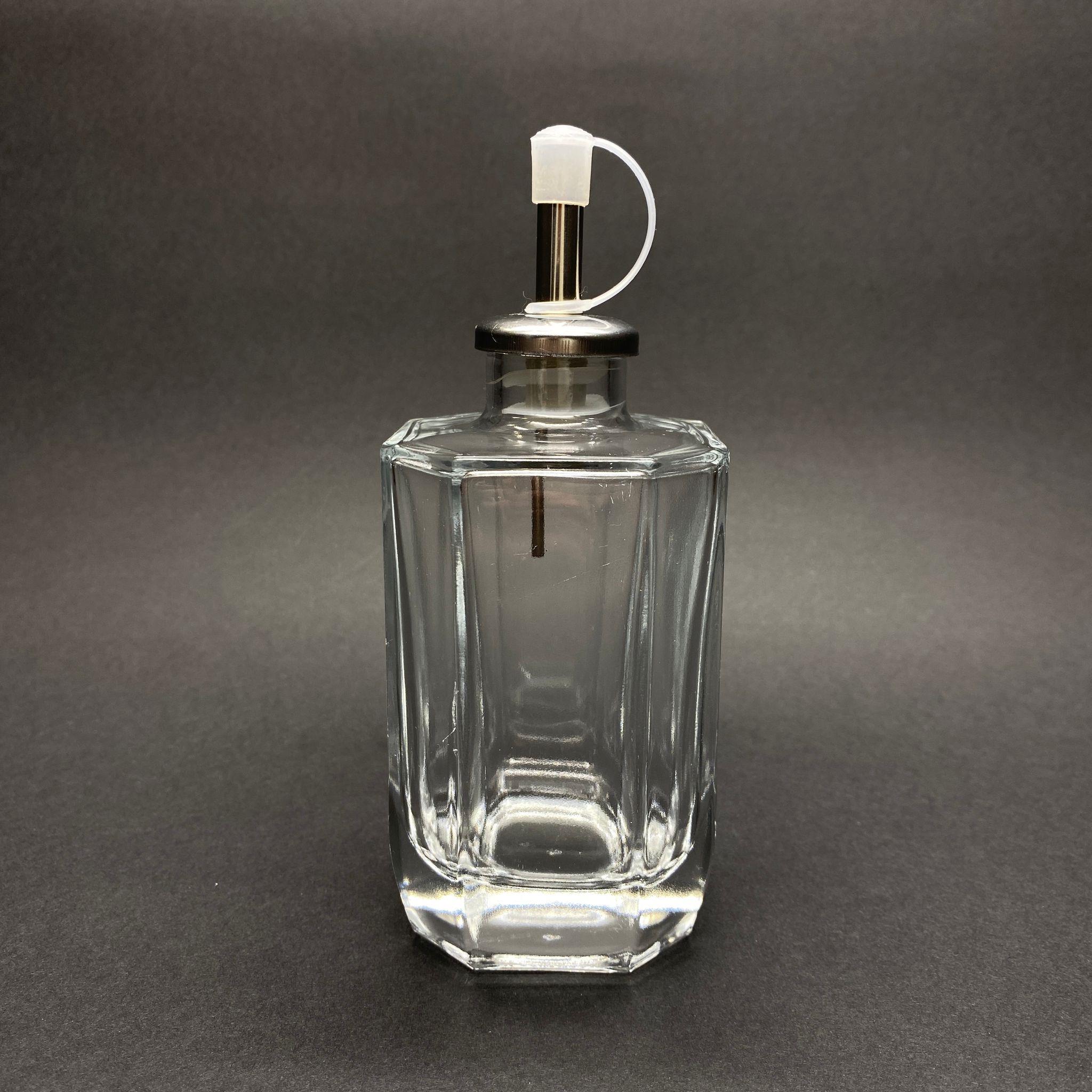 200 CC LÜX CAM ŞİŞE - ÇELİK KAPAKLI AKITICI TIPALI - 200 ML ÖZEL CAM ŞİŞE