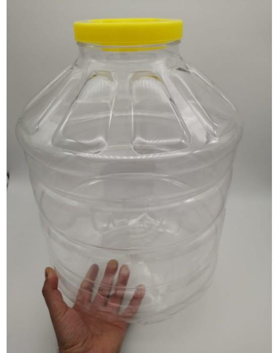 15000 CC PET KAVANOZ  - KAPAKLI - PLASTİK KAVANOZ - 15 LİTRE PET KAVANOZ - TURŞU VE ZEYTİN KURUMUNDA KULLANILABİLİR