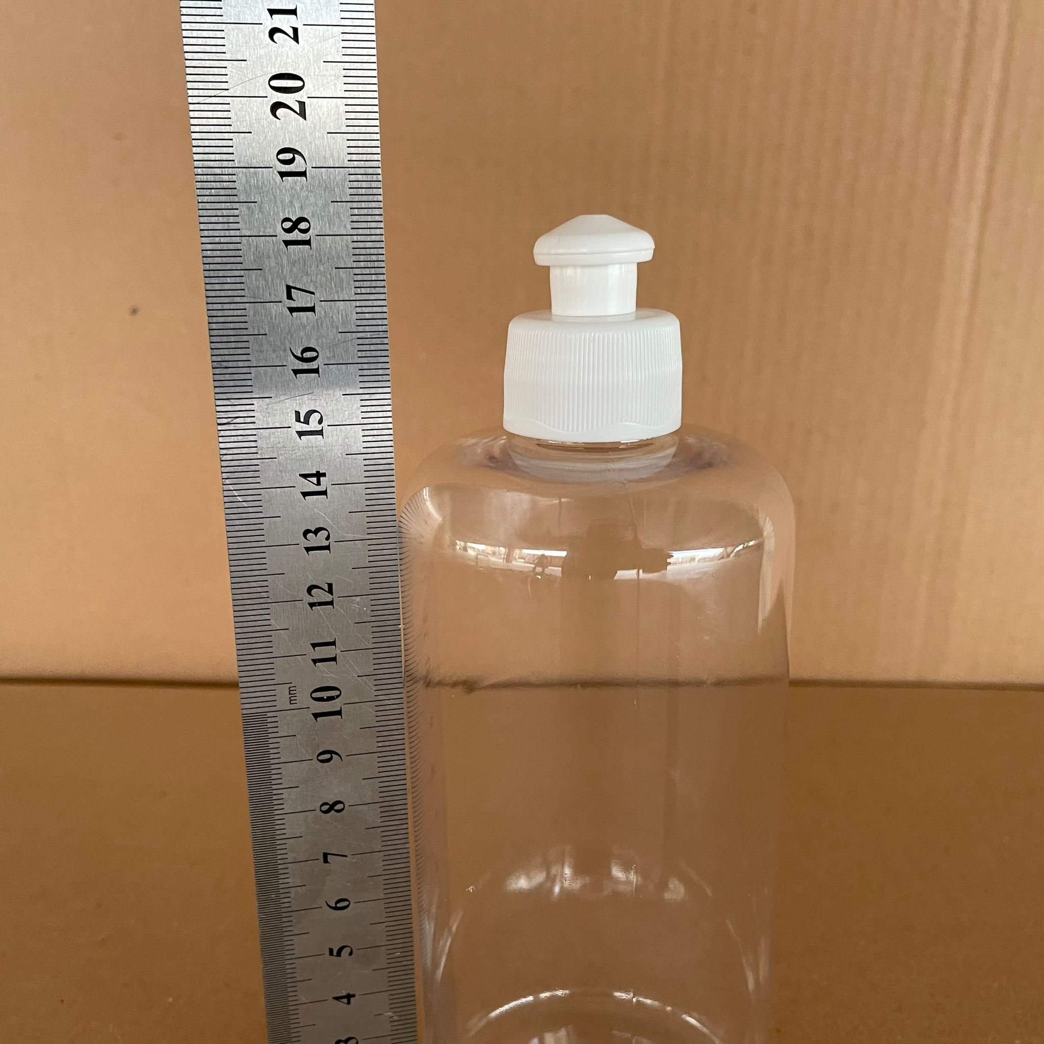 500 CC UZUN SİLİNDİR PET ŞİŞE KALIN (26 GR) - BEYAZ PUSH-PULL KAPAKLI - 28 AĞIZ - 500 ML PET ŞİŞE
