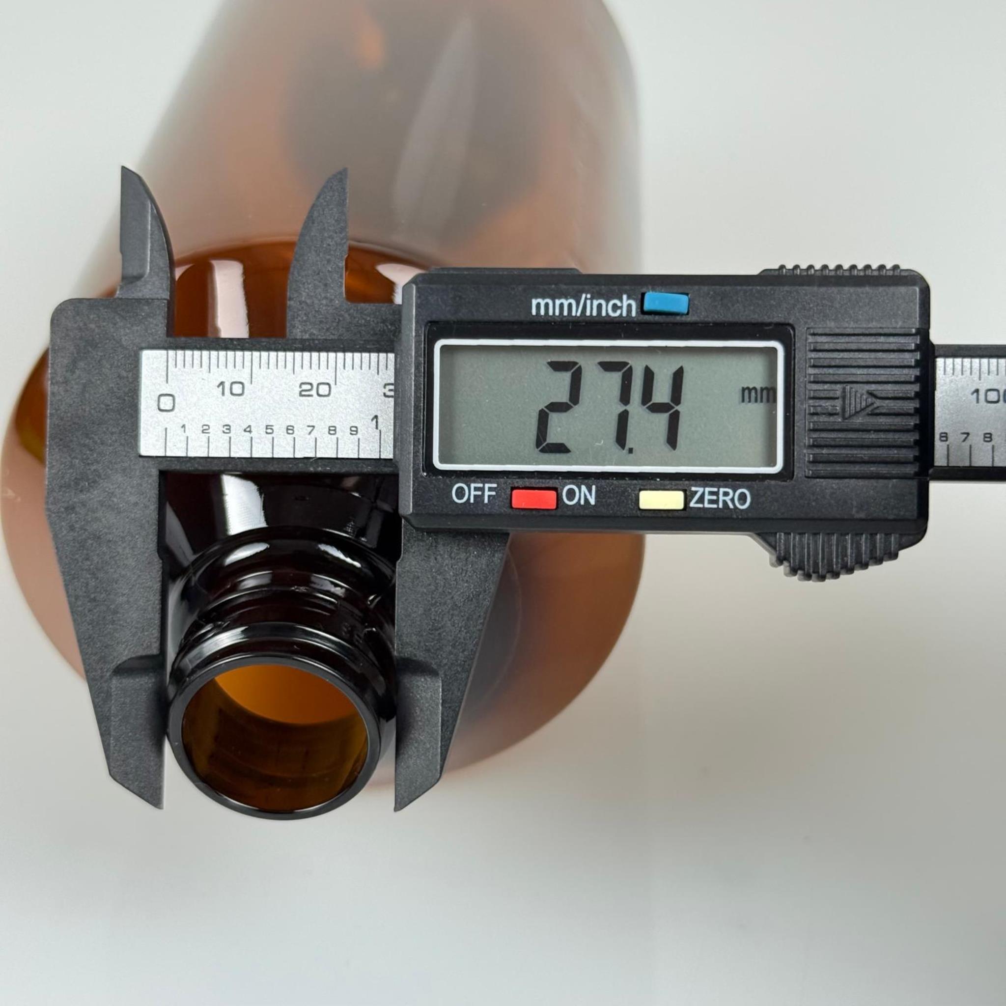 1000 CC AMBER SERT PLASTİK ŞİŞE KAPAKSIZ (28 AĞIZ) - KALIN (45 GR)