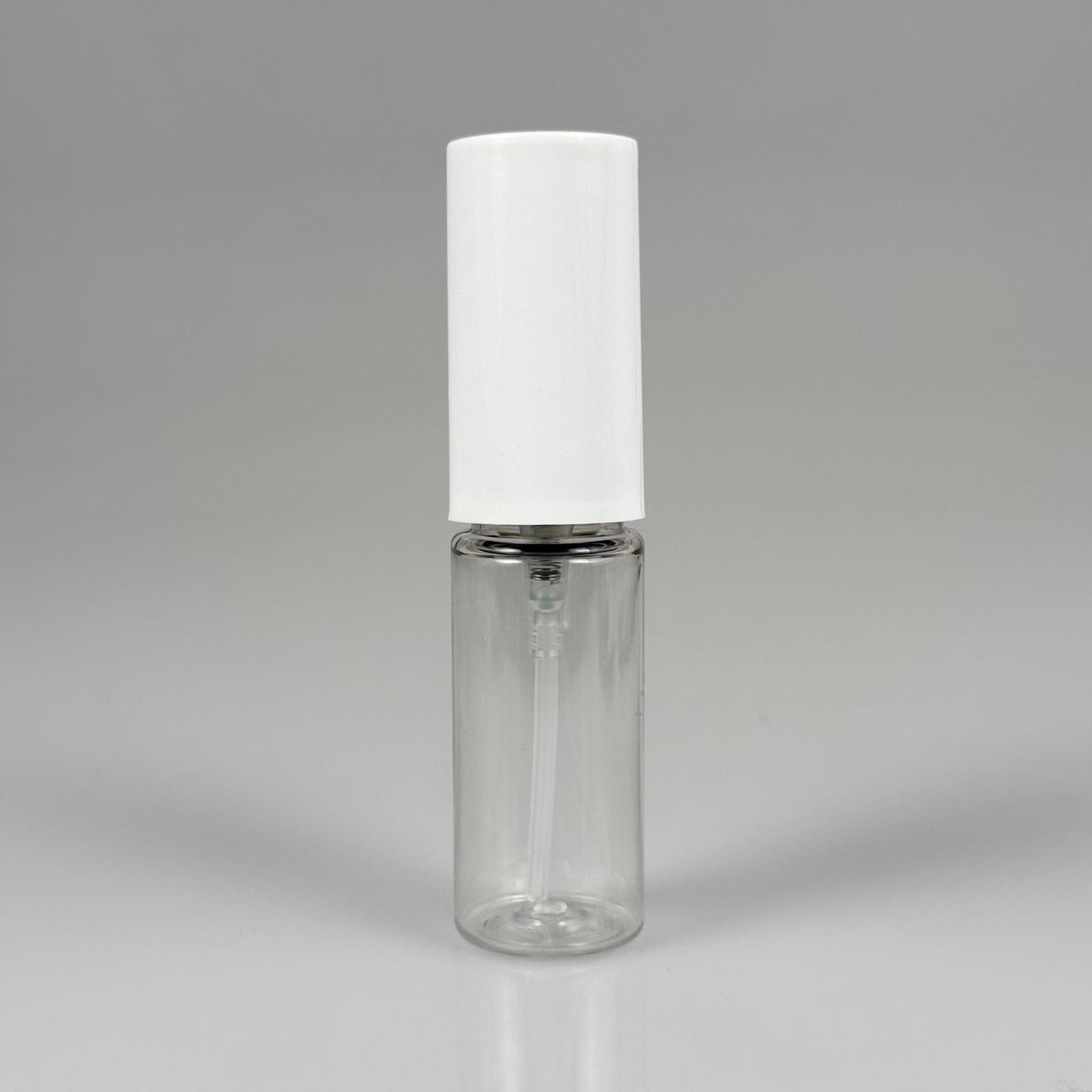 15 CC ŞEFFAF PARFÜM ŞİŞESİ PLASTİK - SİYAH SPREY + BEYAZ KAPAK - 15 ML PARFÜM ŞİŞESİ PET