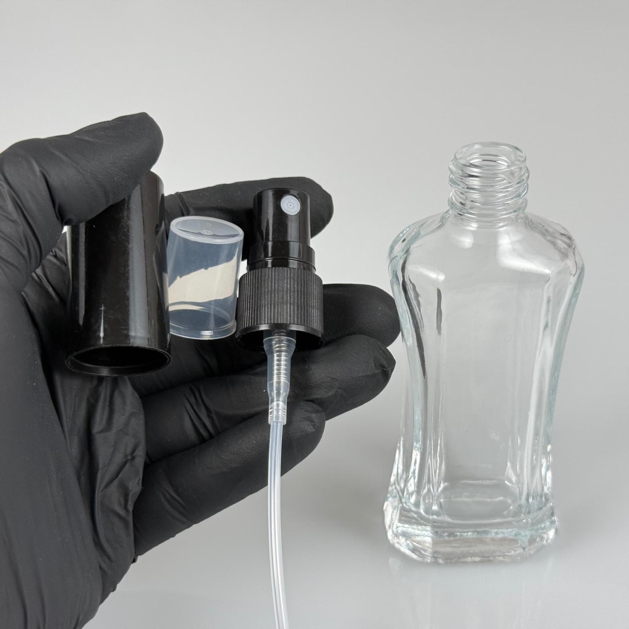 50 CC MİLANO MODEL CAM ŞİŞE - SİYAH PLASTİK KAPAK - SİYAH SPREYLİ - 50 ML LÜKS PARFÜM ŞİŞESİ (CAMIN KALINLIĞI İLE İLGİLİ +/- 5 ML TOLERANS OLABİLİR)