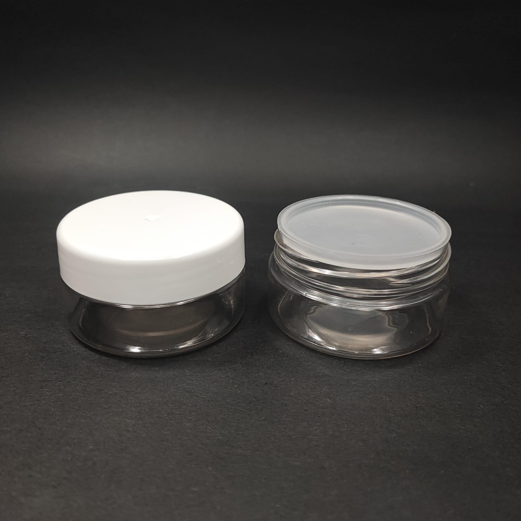 50 CC PET KAVANOZ- BEYAZ KAPAKLI + İÇ TIPALI - 50 ML PLASTİK KAVANOZ - KREM KAVANOZU
