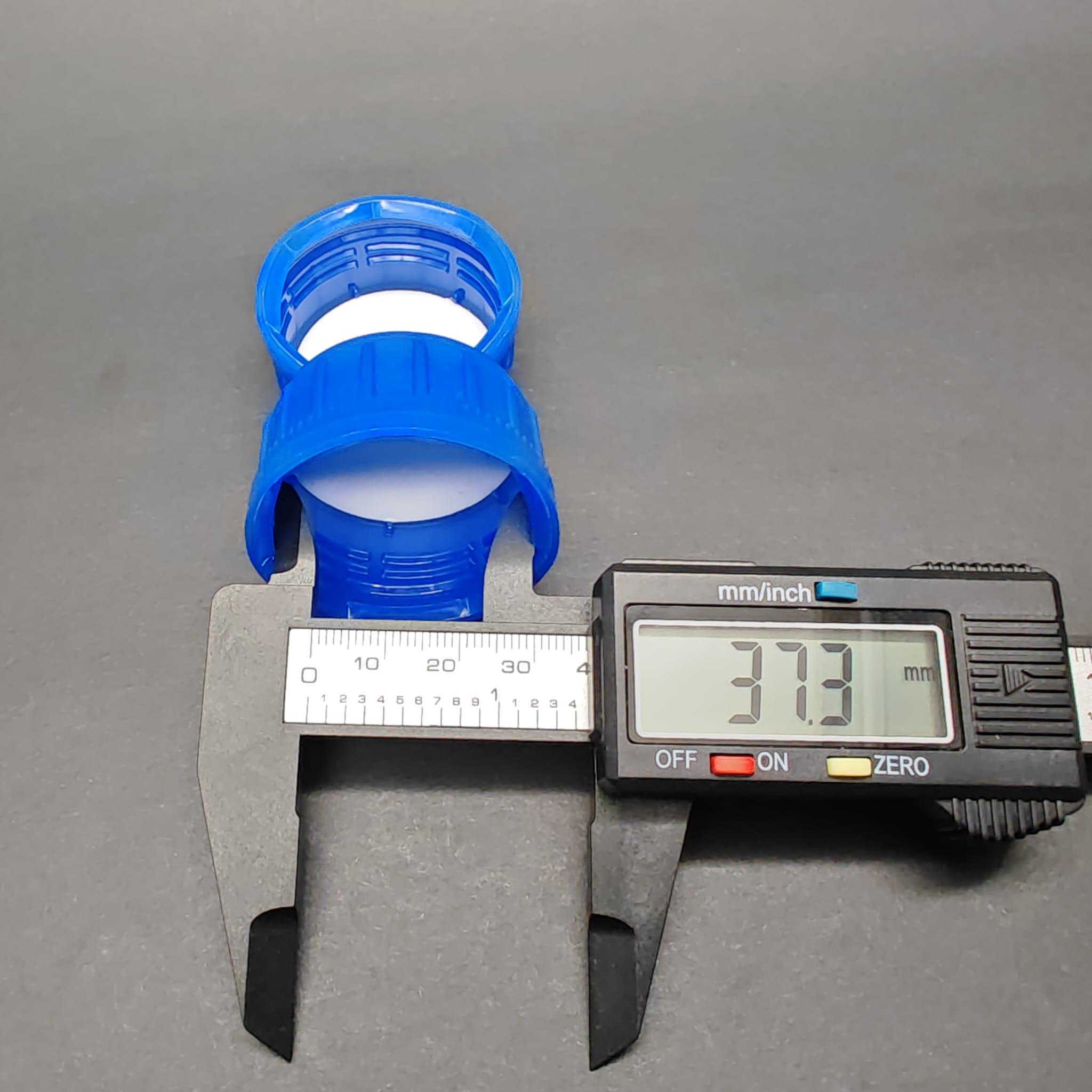 38 MM KÖPÜK CONTALI KİLİTLİ MAVİ PLASTİK KAPAK - BERİCAP SK 38/23 SFB PE(MDS) BİDON KAPAĞI