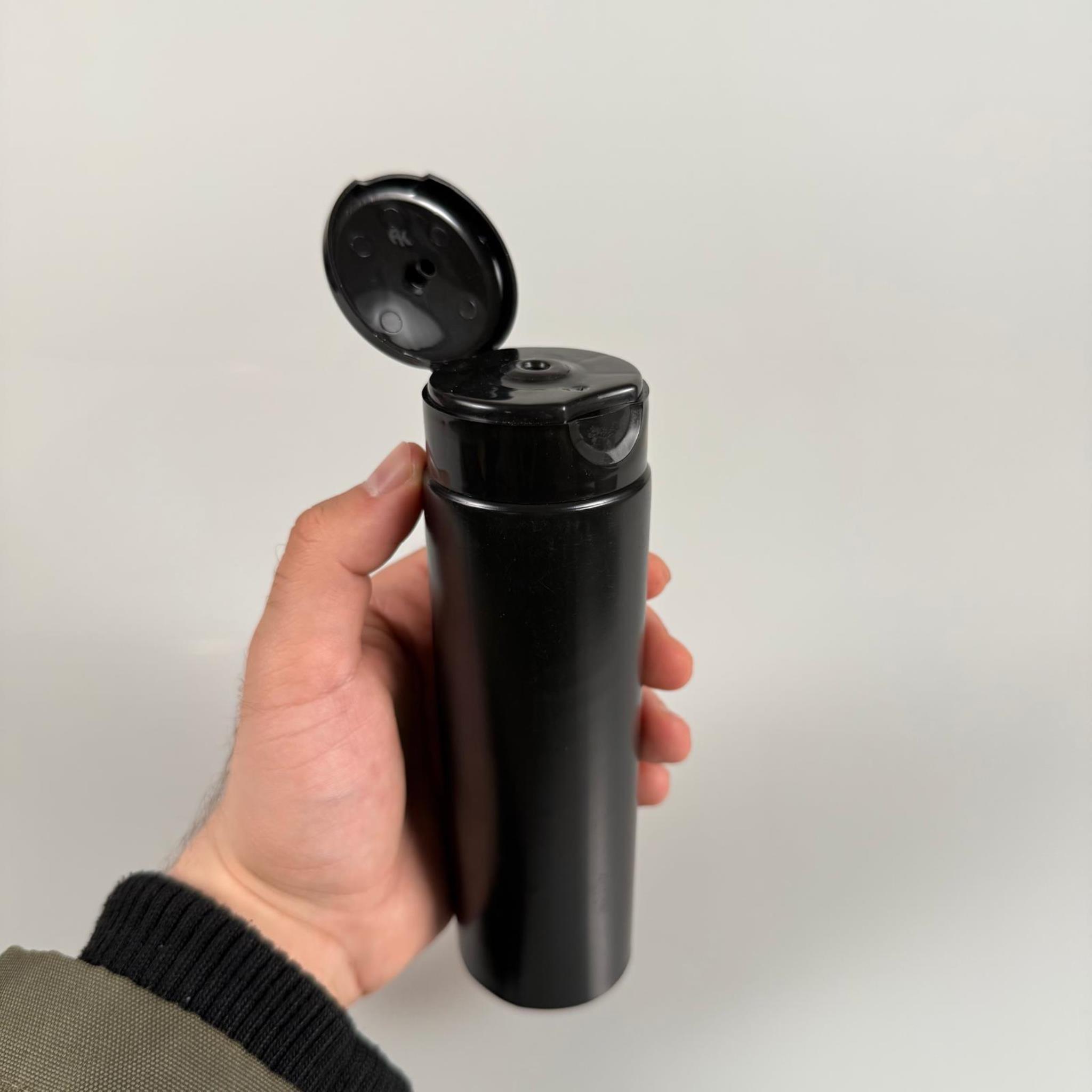 KOZMETİK İÇİN SİYAH BOŞ KREM TÜPÜ KAPAKLI - 150 ML - MERHEM TÜPÜ - LİPGLOSS TÜP - DUDAK PARLATICISI TÜPÜ - BAL DOLUMU İÇİN PLASTİK TÜP  - AÇILIR KAPANIR FLİPTOP KAPAKLI - ALTI AÇIK ELLE KAPANMAZ ISITICI GEREKİR