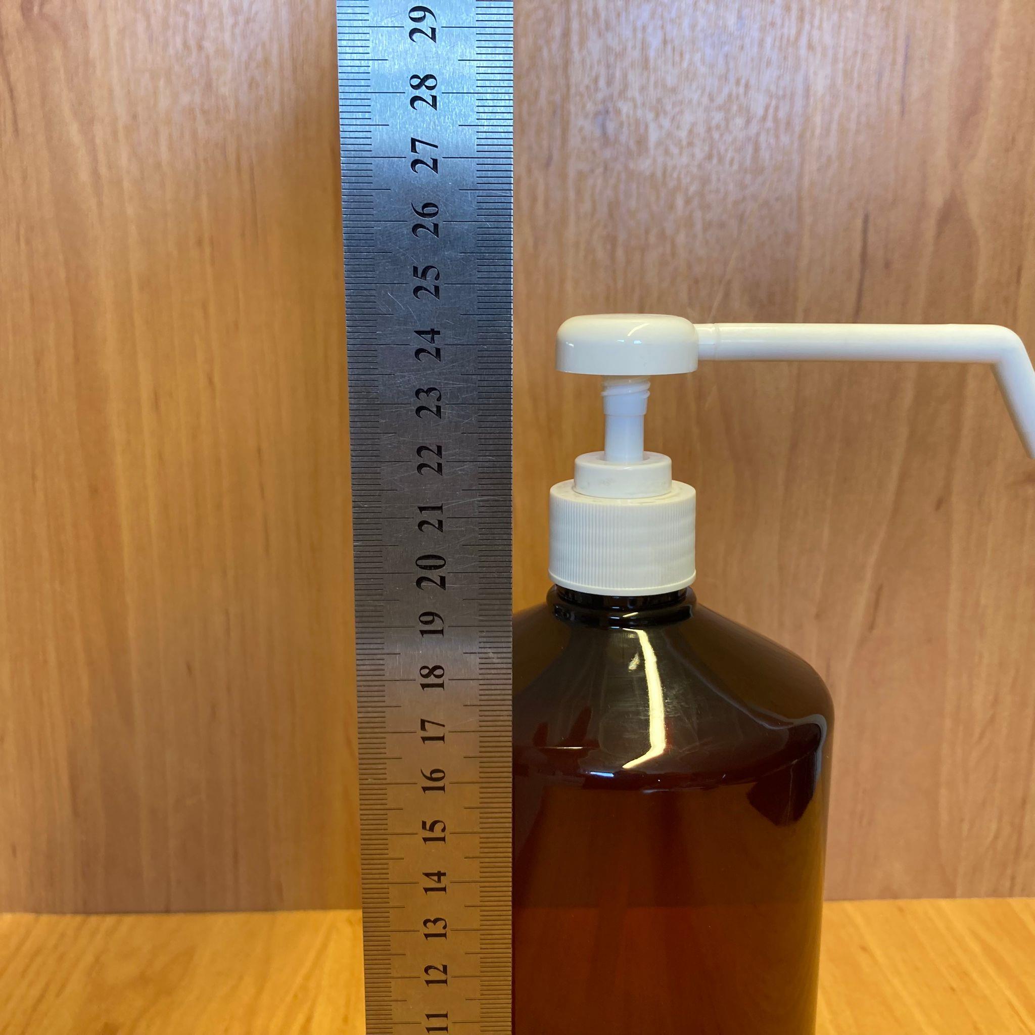 1000 CC AMBER PLASTİK ŞİŞE - DİSPANSİYER POMPALI - 1000 ML KAHVERENGİ BOŞ PLASTİK ŞİŞE - KALIN (45 GR)