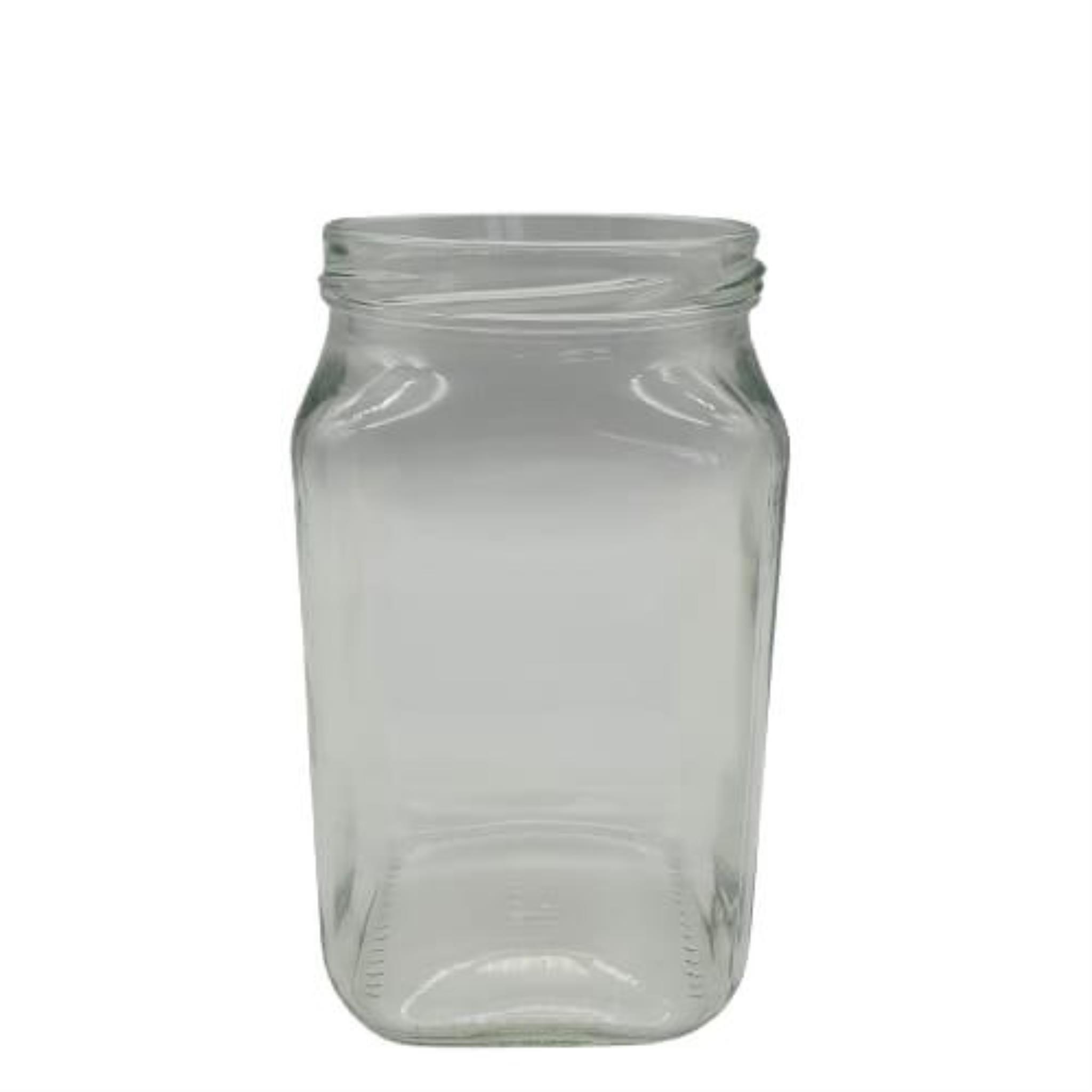 850 CC CAM KARE KAVANOZ (82 AĞIZ) - 850 ML KÖŞELİ KAVANOZ - KAPAKSIZ - ŞİŞECAM ÜRÜN KODU: 100285