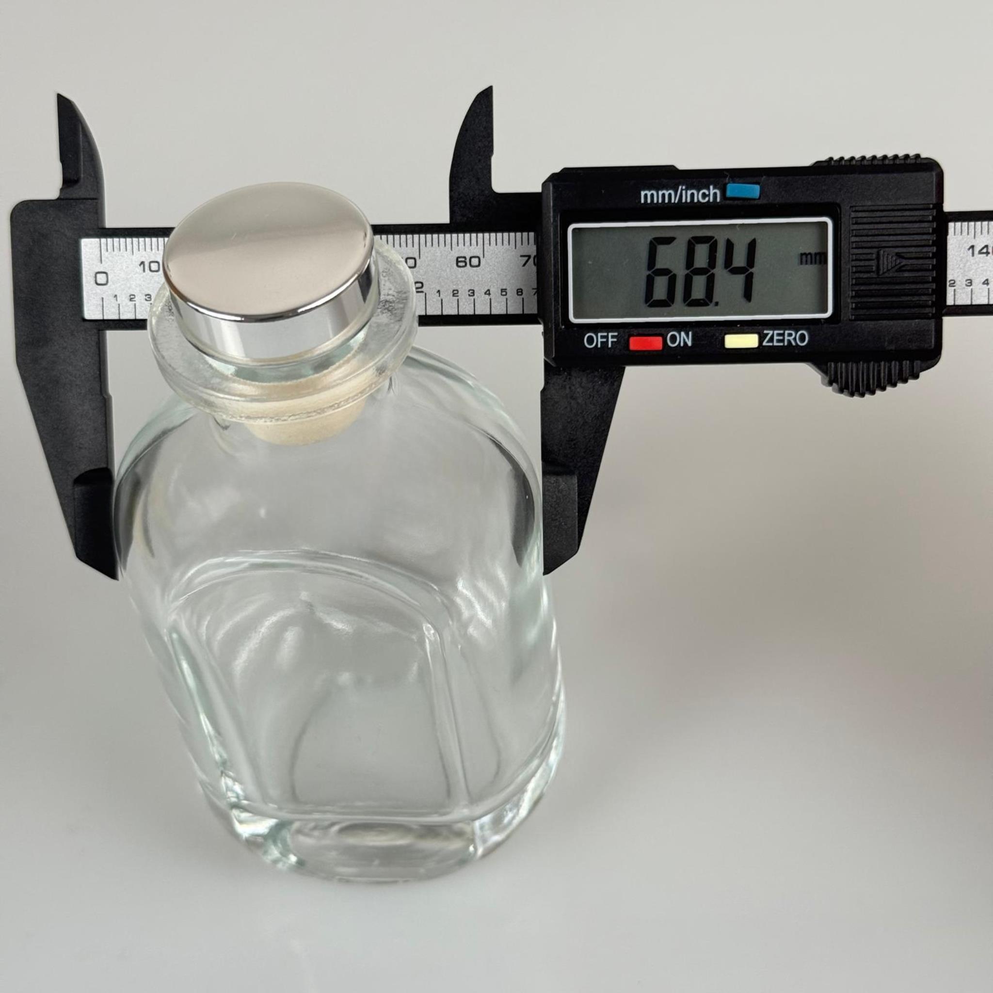 150 CC CAM BAMBU ODA KOKUSU ŞİŞESİ - 150 ML DİFFUSER CAM ŞİŞE + GÜMÜŞ MANTAR TIPA + 3 ADET 21 CM BEYAZ BAMBU ÇUBUK