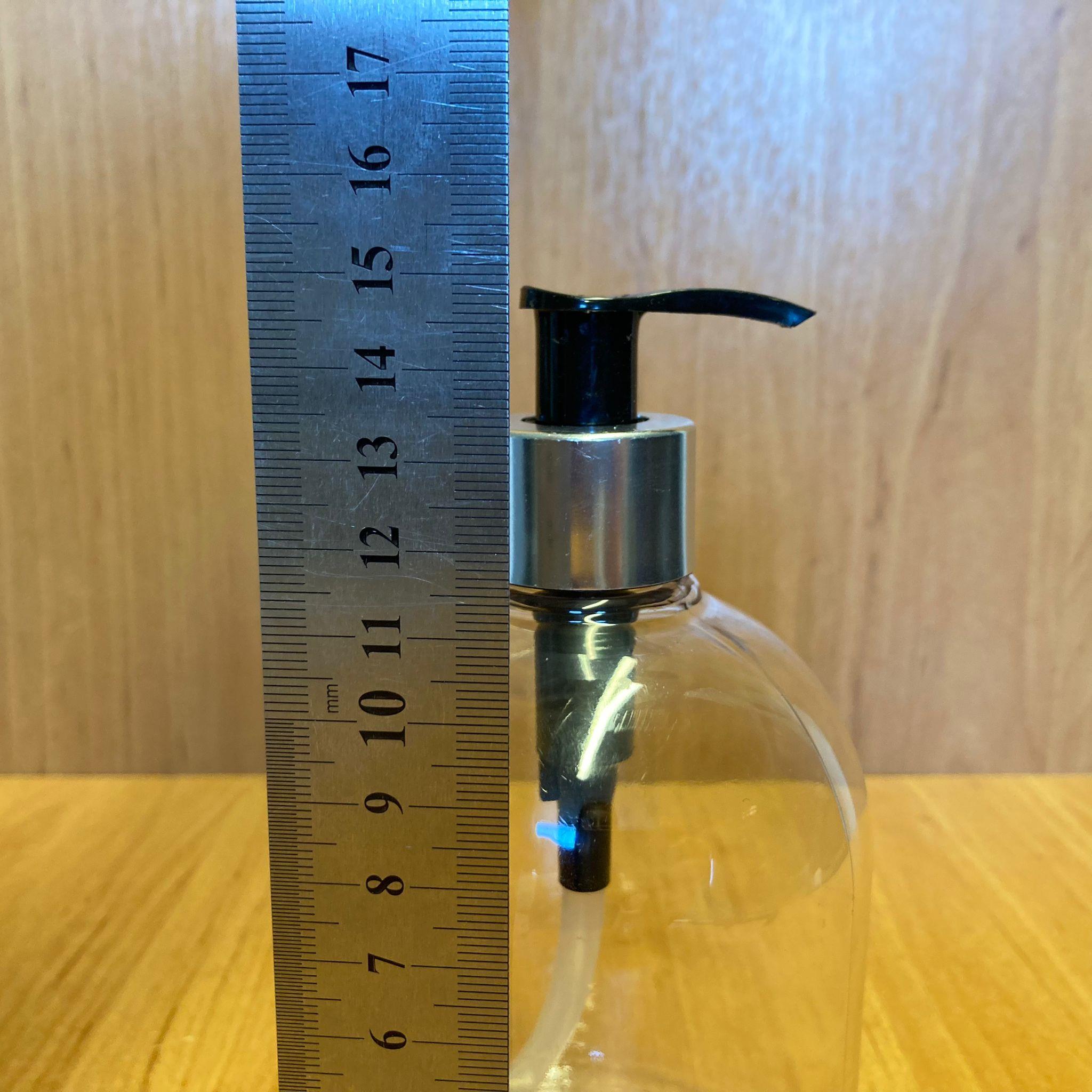500 CC GÜMÜŞ POMPALI PLASTİK ŞİŞE - 500 ML SIVI SABUN ŞİŞESİ - DETERJAN VE DEZENFEKTAN İÇİN POMPALI PLASTİK ŞİŞE