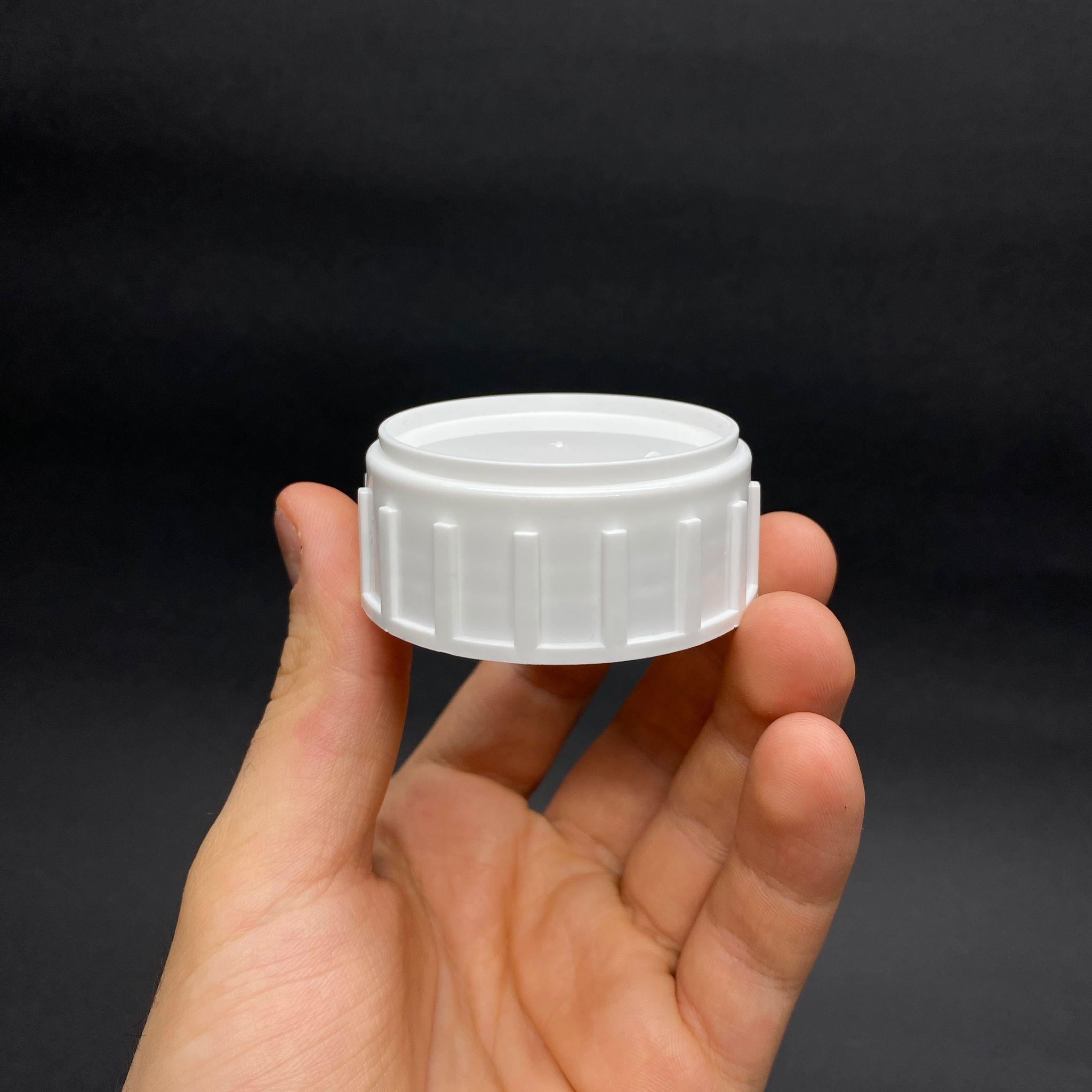 50 MM ALÜMİNYUM İNDİKSİYON CONTALI BEYAZ PLASTİK KAPAK - SK50/24 BERİCAP PLASTİK ZİRAİ BİDON KAPAĞI (TARIM BİDONU İÇİN)