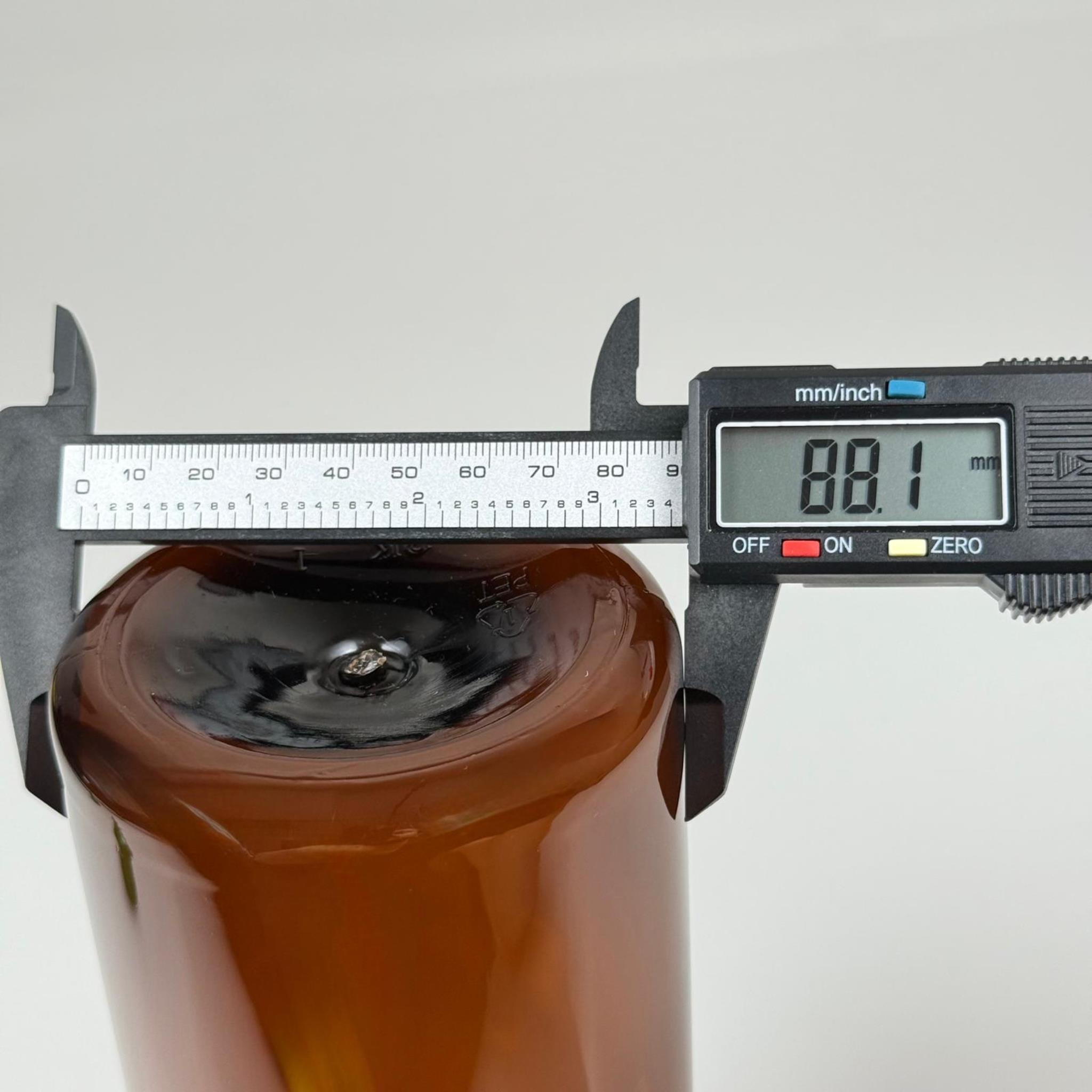 1000 CC AMBER SERT PLASTİK ŞİŞE KAPAKSIZ (28 AĞIZ) - KALIN (45 GR)