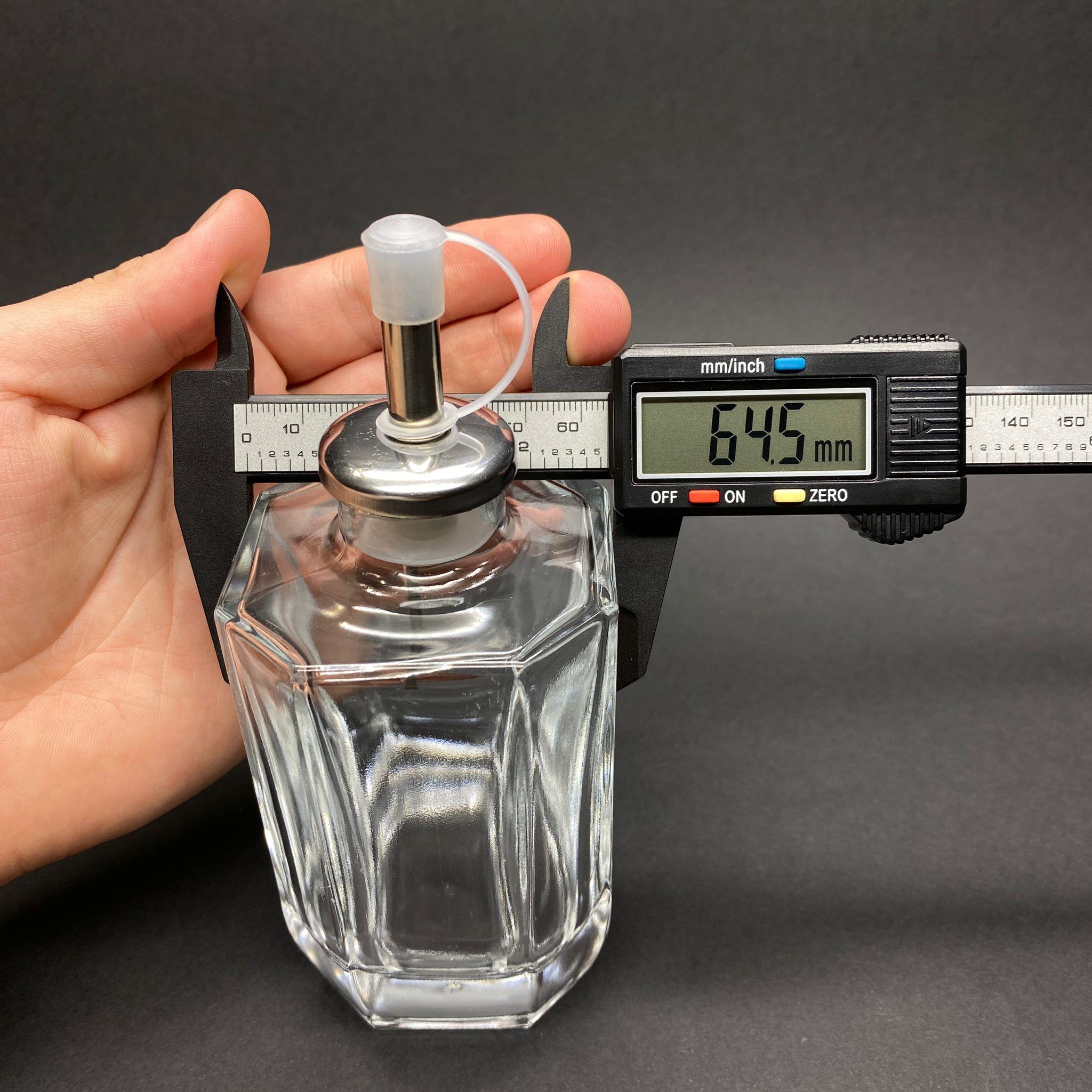 200 CC LÜX CAM ŞİŞE - ÇELİK KAPAKLI AKITICI TIPALI - 200 ML ÖZEL CAM ŞİŞE