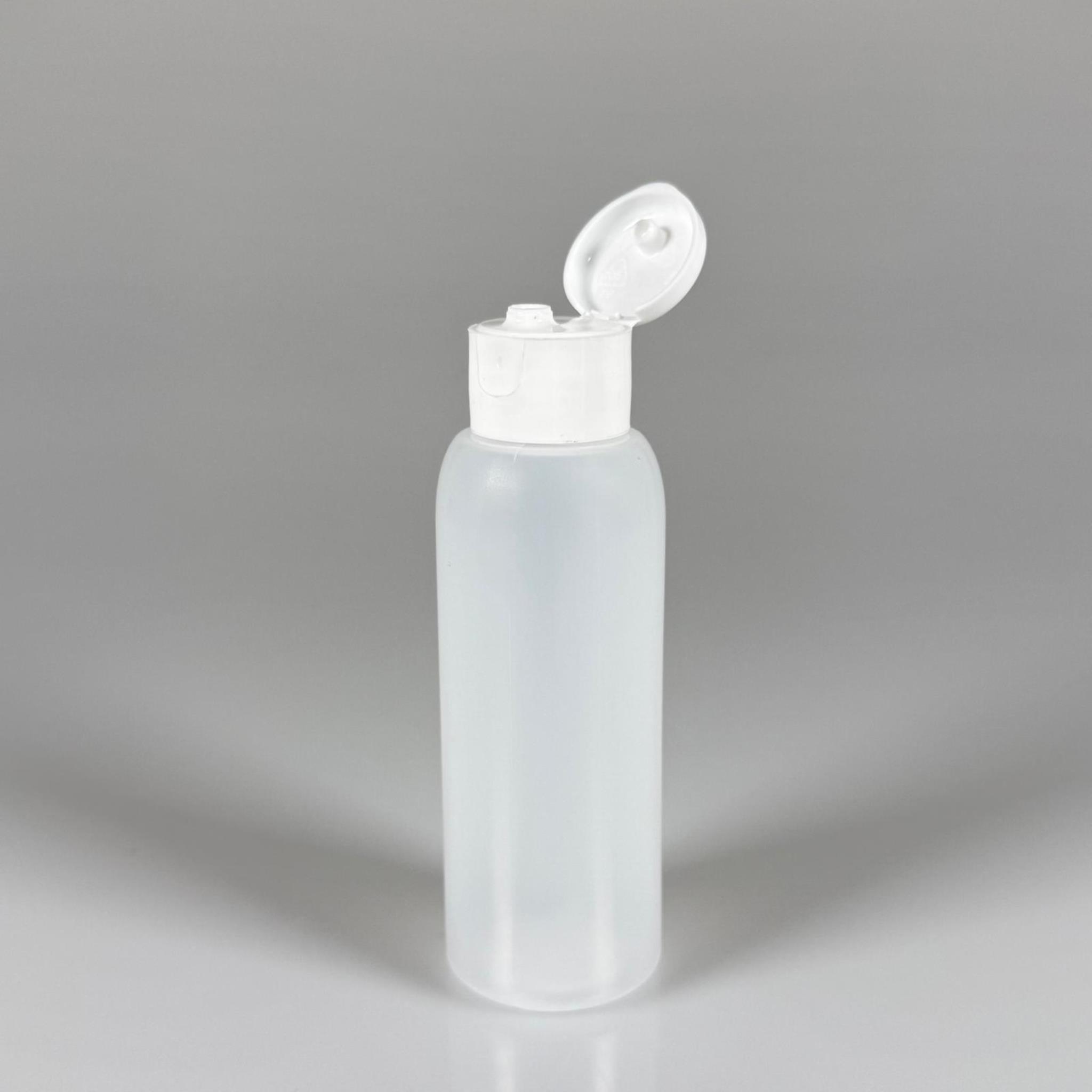 100 ML SIKILABİLİR YUMUŞAK PE POLİETİLEN PLASTİK ŞİŞE - BEYAZ FLİPTOP ŞAMPUAN KAPAKLI - 100 cc sos, yağ, kartuş, mürekkep vb için boş şişeler