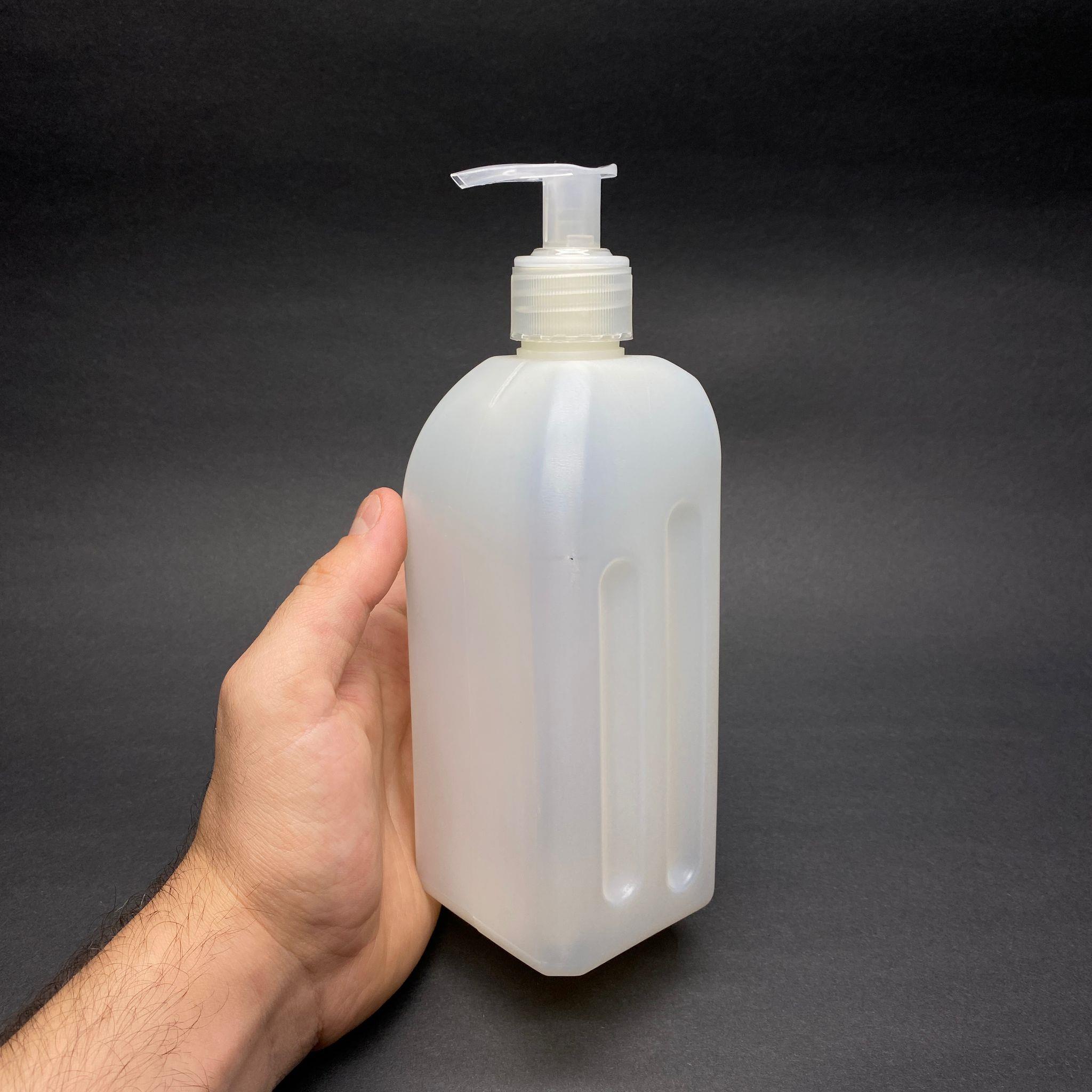 500 CC POLİETİLEN DEZENFEKTAN ŞİŞESİ - ŞEFFAF SIVI SABUN POMPALI  - 500 ML PLASTİK DEZENFEKTAN ŞİŞESİ