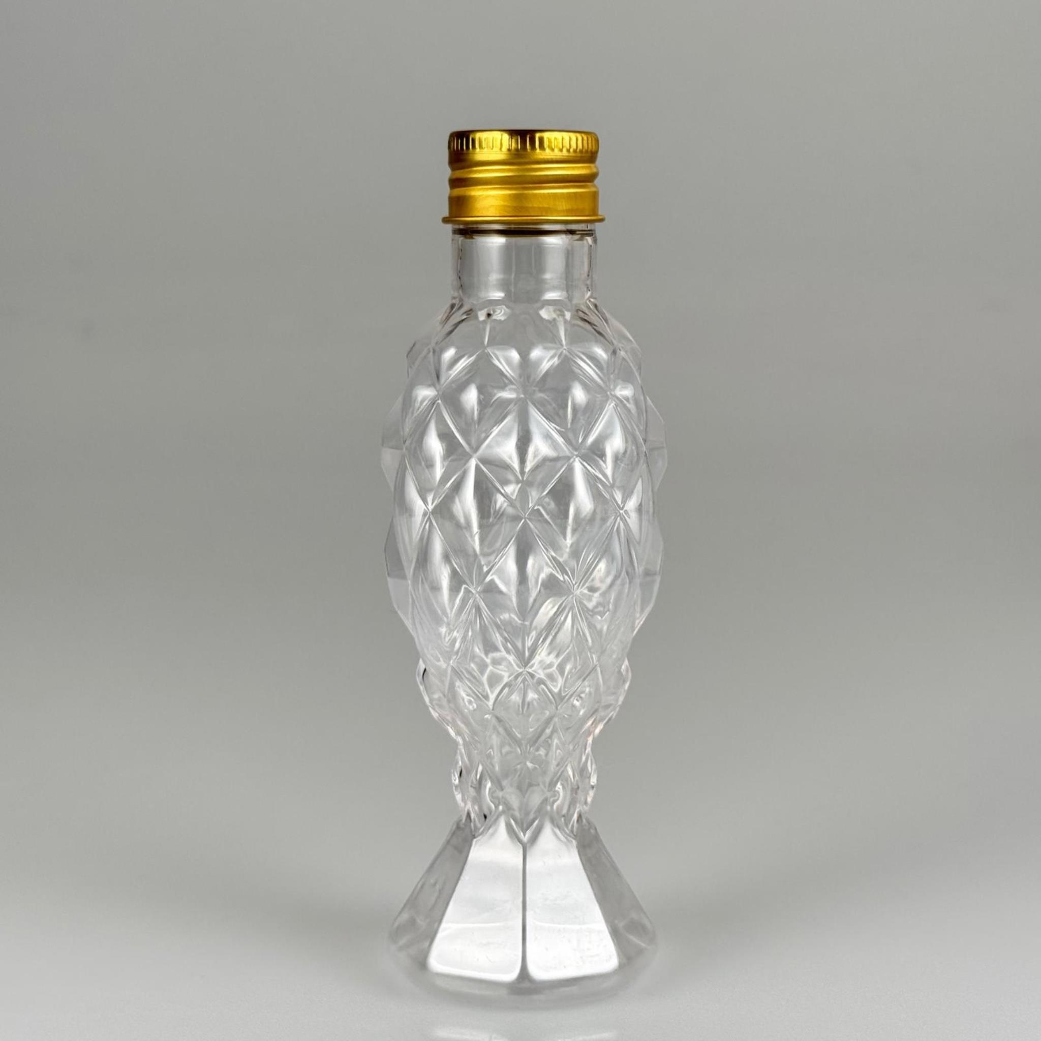 100 CC CAMPET BALIKSIRTI PET ŞİŞE (24 AĞIZ) + KÖPÜK CONTALI GOLD METAL ALÜMİNYUM KAPAK TAKIM - 100 ML KAPAKLI CAMPET PALSTİK ŞİŞELER
