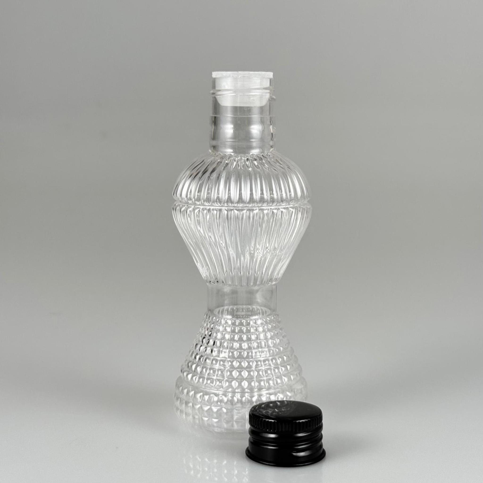 100 CC PIRLANTA CAMPET ŞİŞE (24 AĞIZ) + KÖPÜK CONTALI SİYAH METAL ALÜMİNYUM KAPAK + KOLONYA TIPALI TAKIM - 100 ML KAPAKLI CAMPET PLASTİK ŞİŞELER